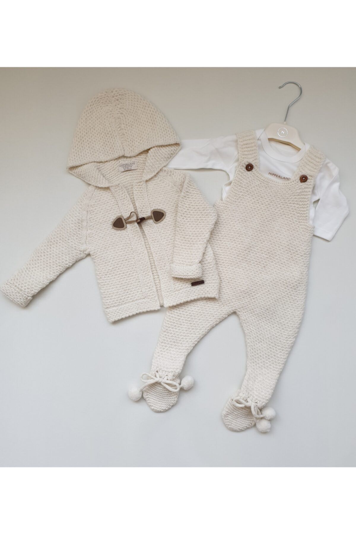 Nipperland Unisex Bebek Salopet Takım Organik Pamuk