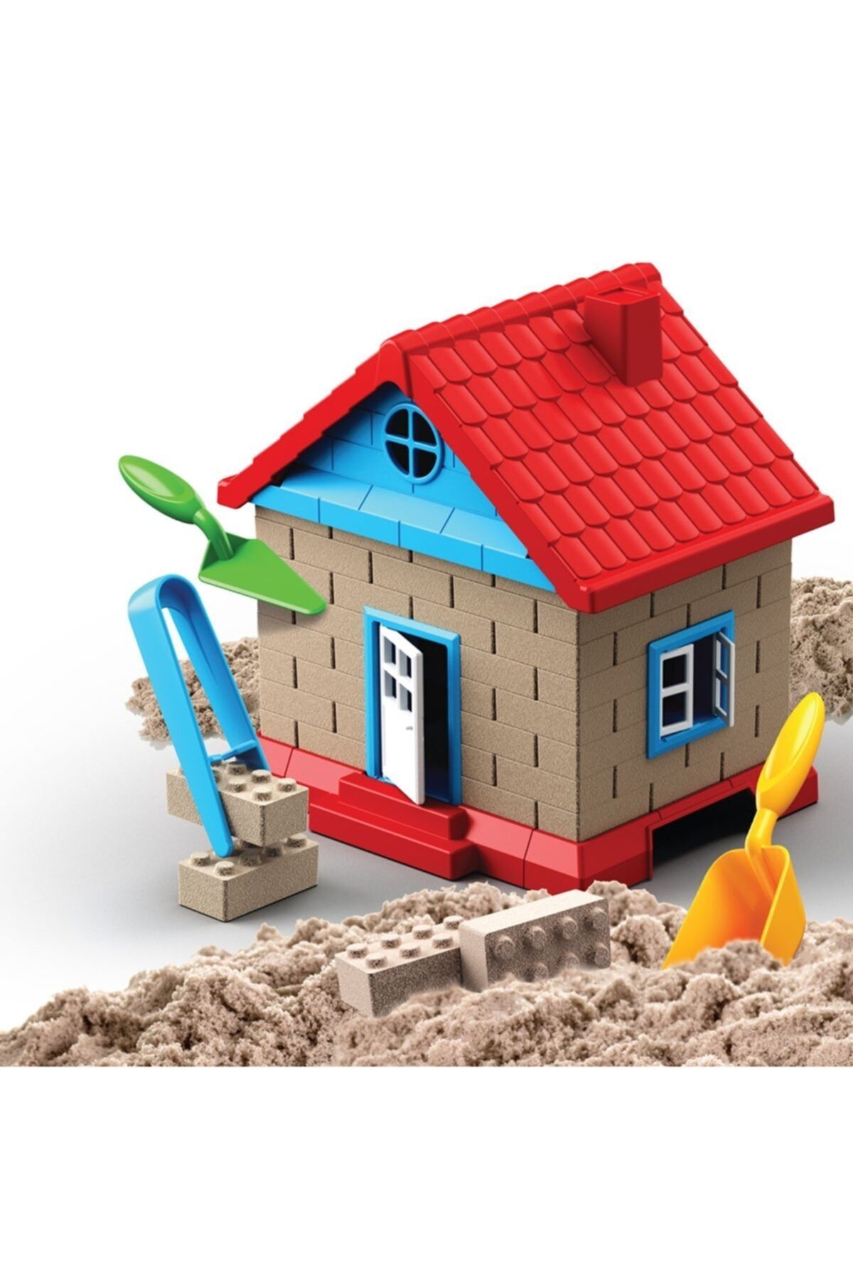 DEDE Yılın Ilk Fırsatları - Art Craft Inşaat Kinetik Kum Ev Seti 750 Gr. - ™ Beyaz At®