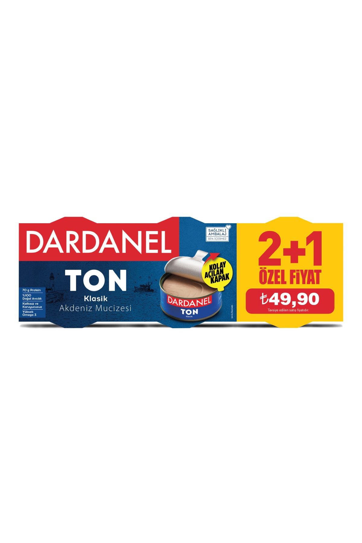 Dardanel Ayçiçekyağlı Ton Balığı 3x150g (2+1)