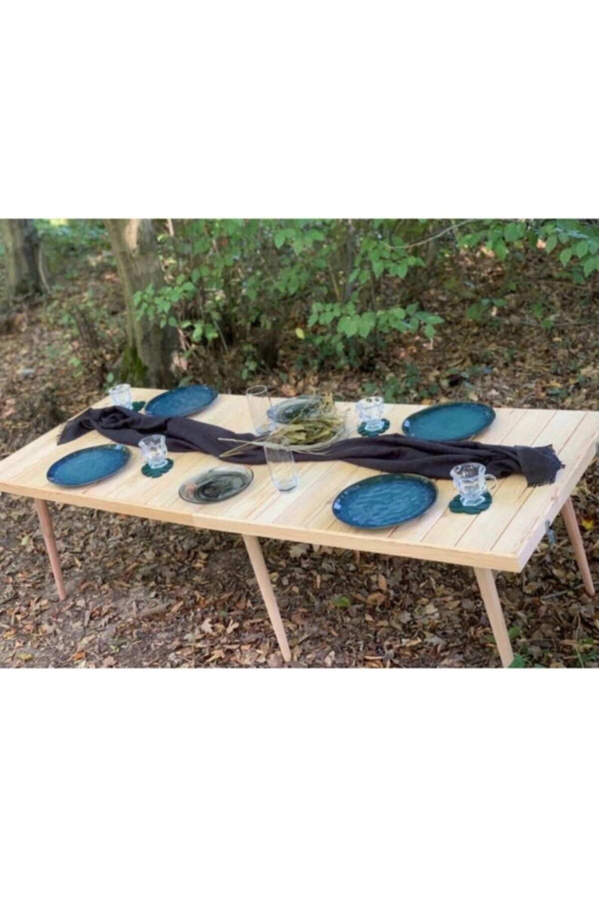 beynis life Büyük Boy 70x180cm Çift Ayak Katlanabilir Yemek Yer Sofrası Masası