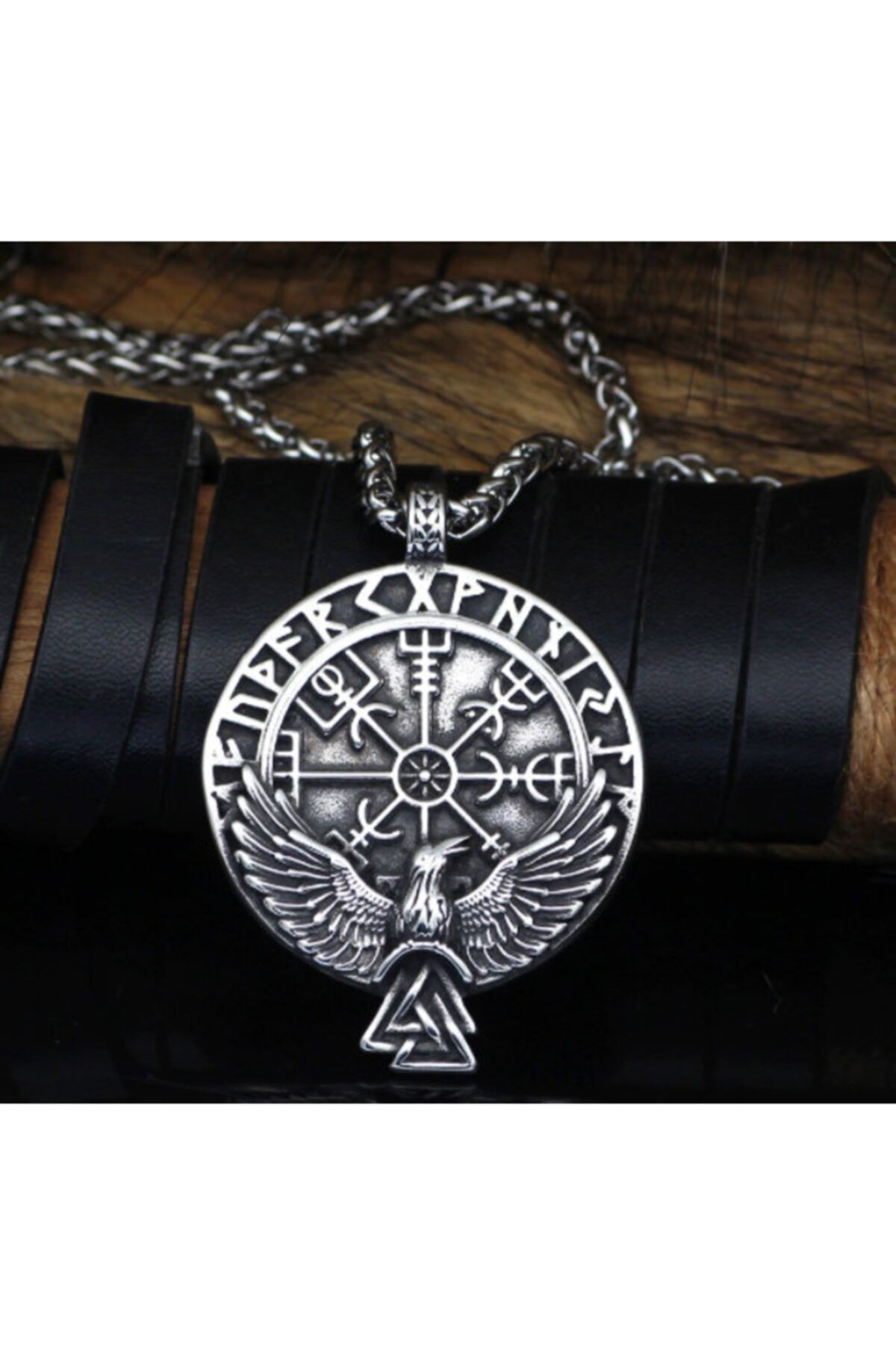 daisybydaisy Viking Mitoloji Hafıza Simgesi Raven Kuzgun Viking Kolye