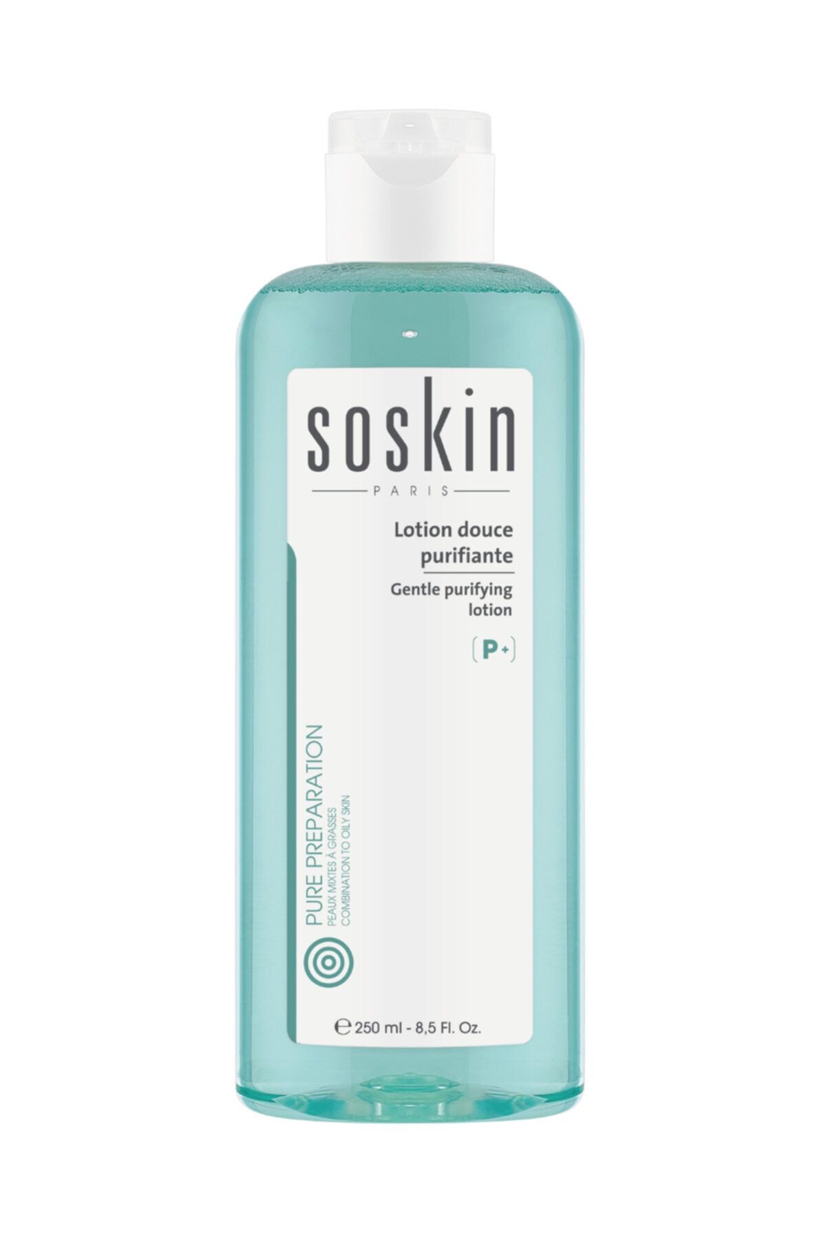 SOSKIN Gentle Purifying Lotion - Yağlı Ve Karma Ciltler Için Arındırıcı Losyon 250 Ml