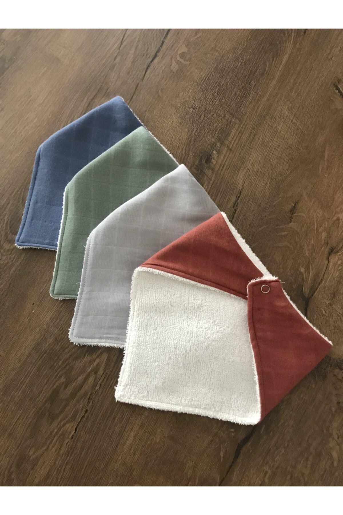 BabySurpriseBox Kışlık Havlu/müslin Çift Kat, Çıtçıtlı Bebek Önlüğü/ Yakalık Seti