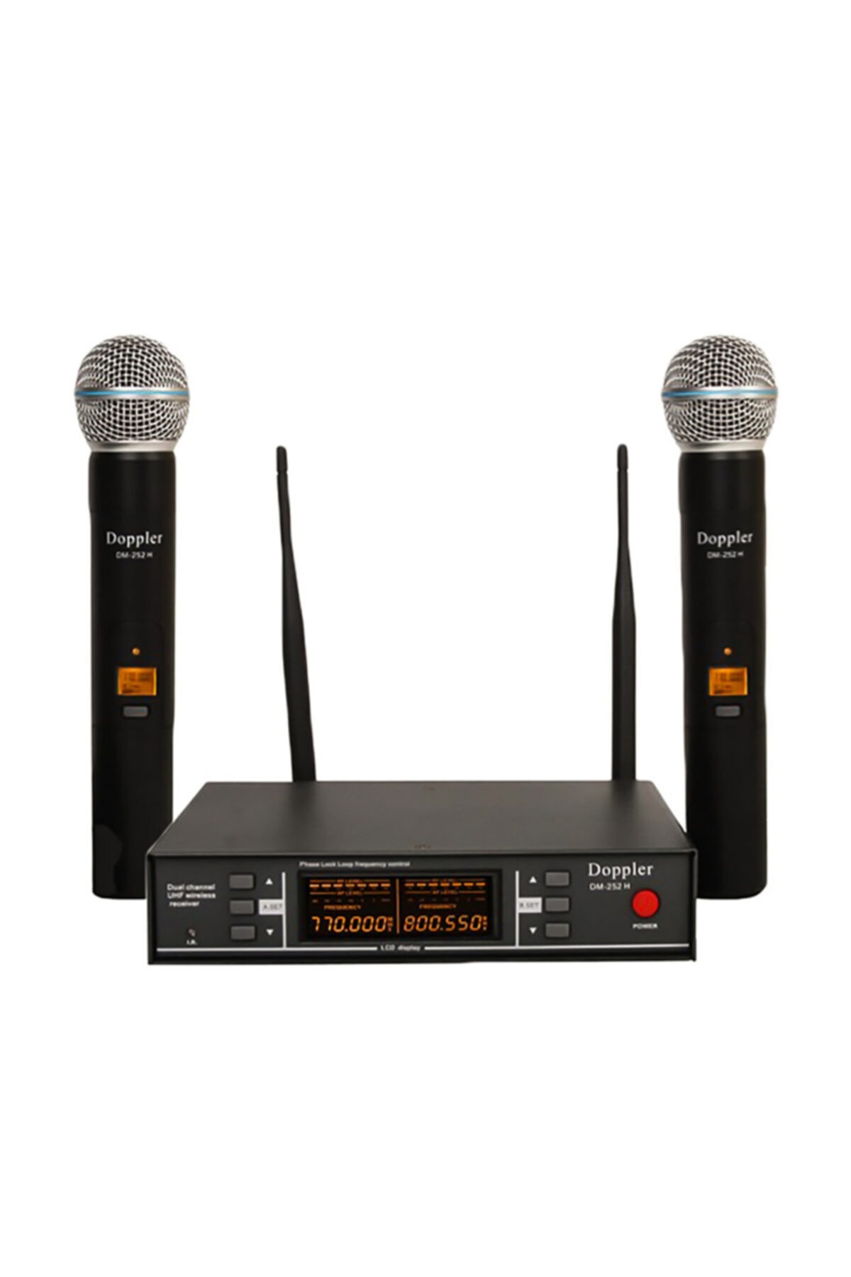 Doppler -dm 252h-uhf-professional Çiftli Telsiz El Mikrofonu