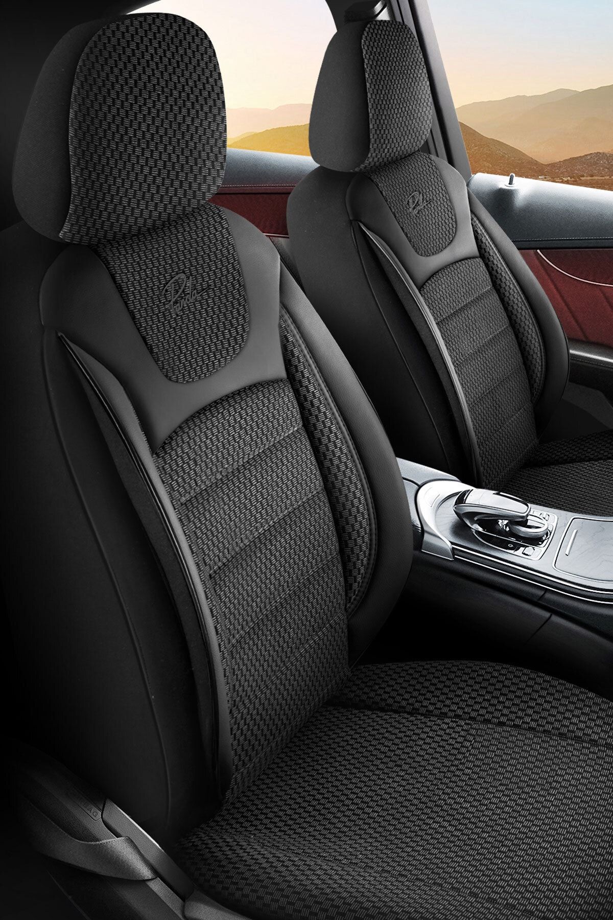 Panda Kılıf Siyah Panda Prestij Serisi Tam Set Airbag Uyumlu Oto Koltuk Kılıfı