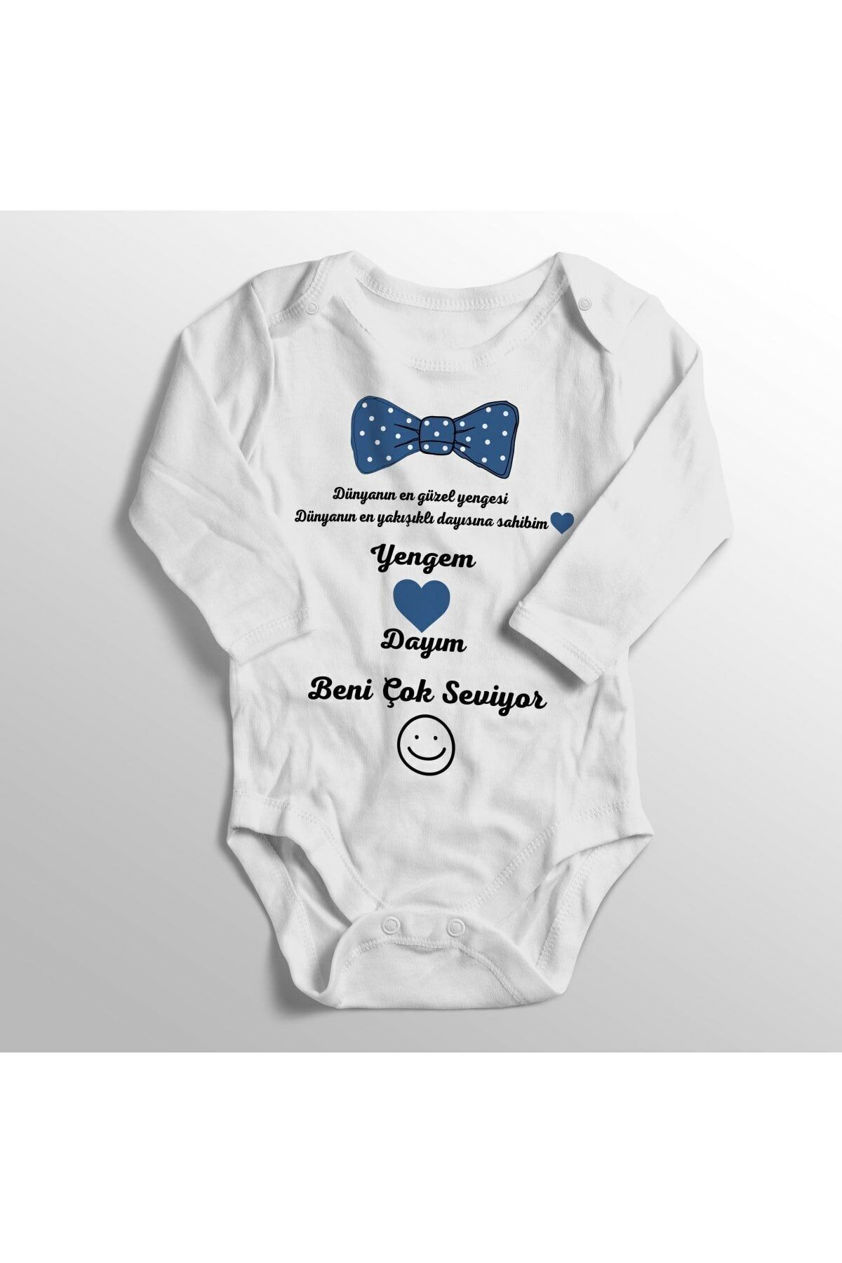 BabyLimon Dünyanın En Güzel Yengesi En Yakışıklı Dayısına Sahibim Baskılı Bebek Zıbını