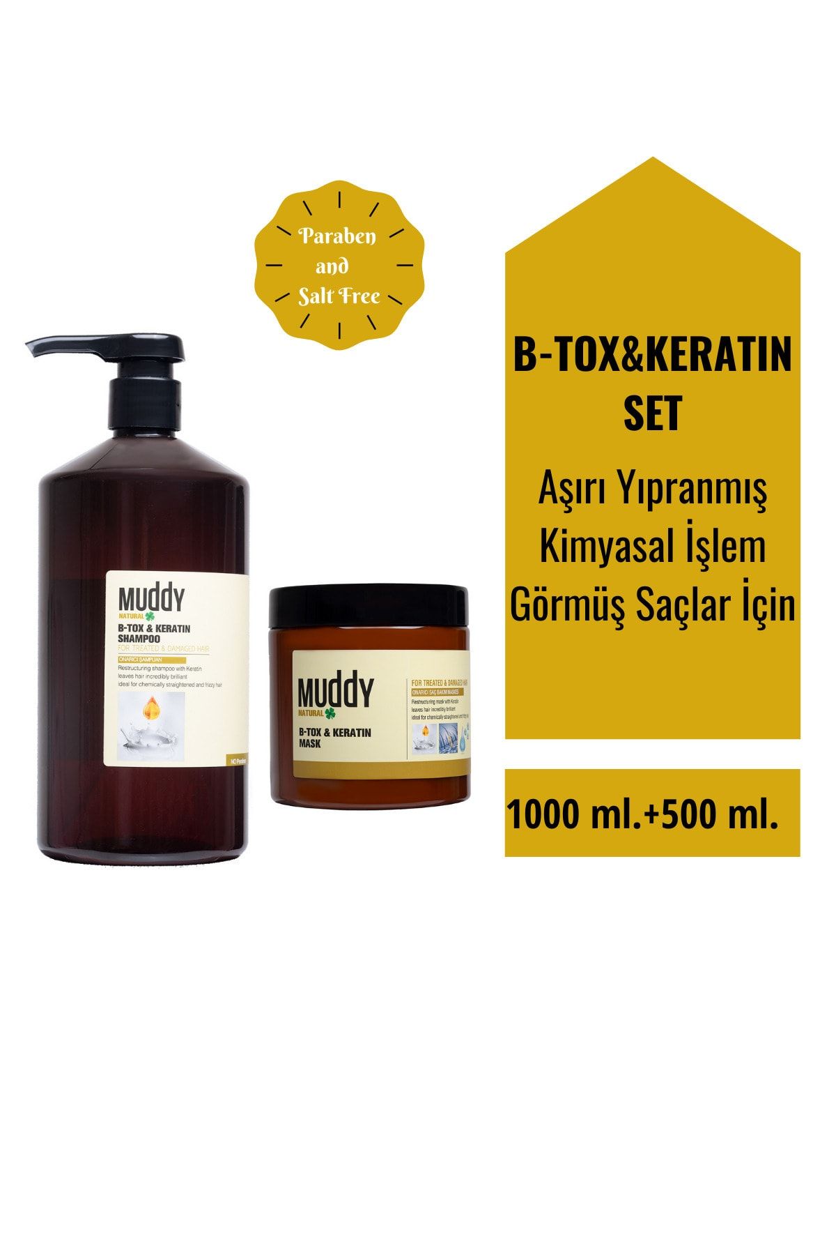 Muddy B-tox Keratın Shampoo & Mask Set ( 2 Ürün )