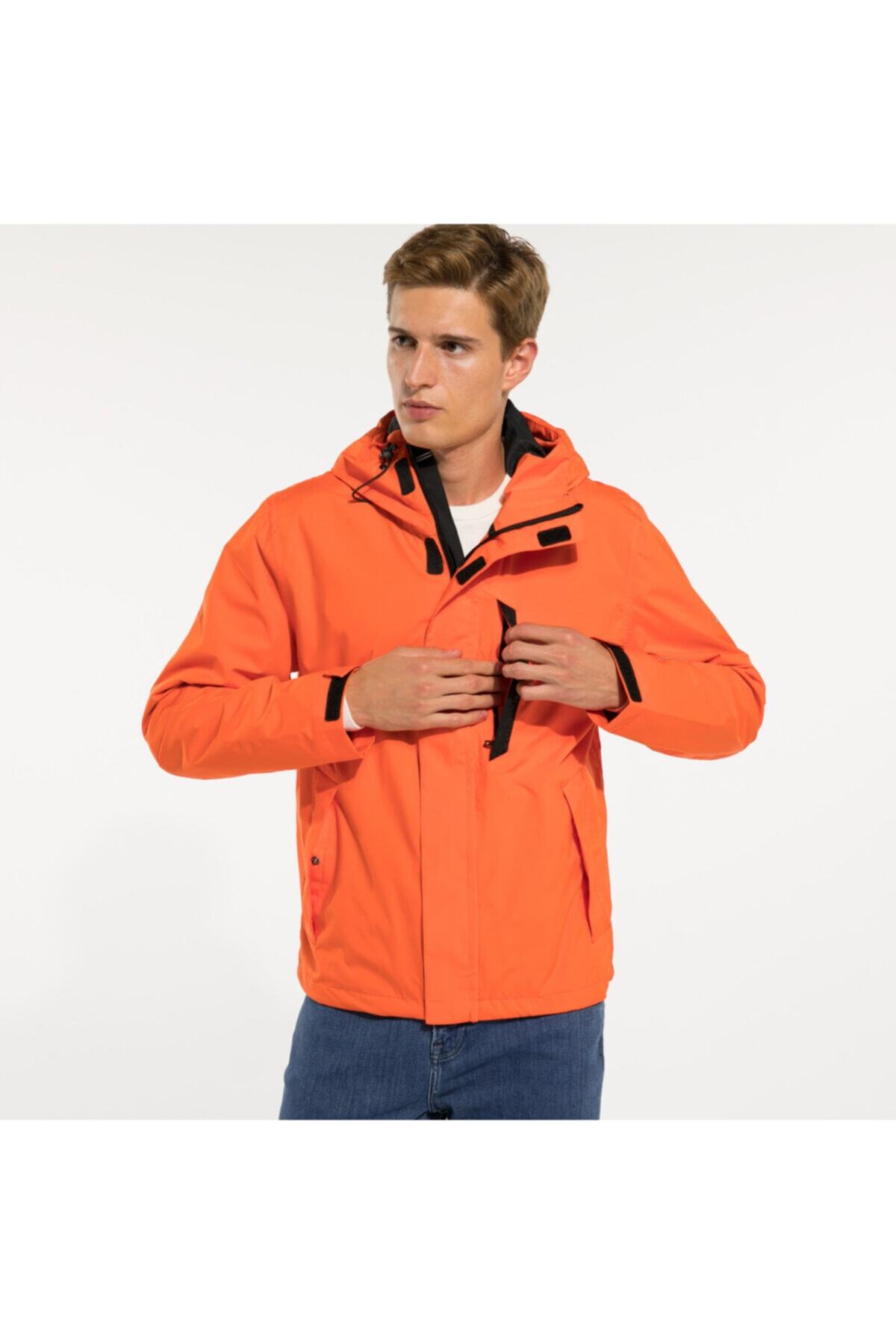 Nautica Erkek Turuncu Su Geçirmez Yağmurluk