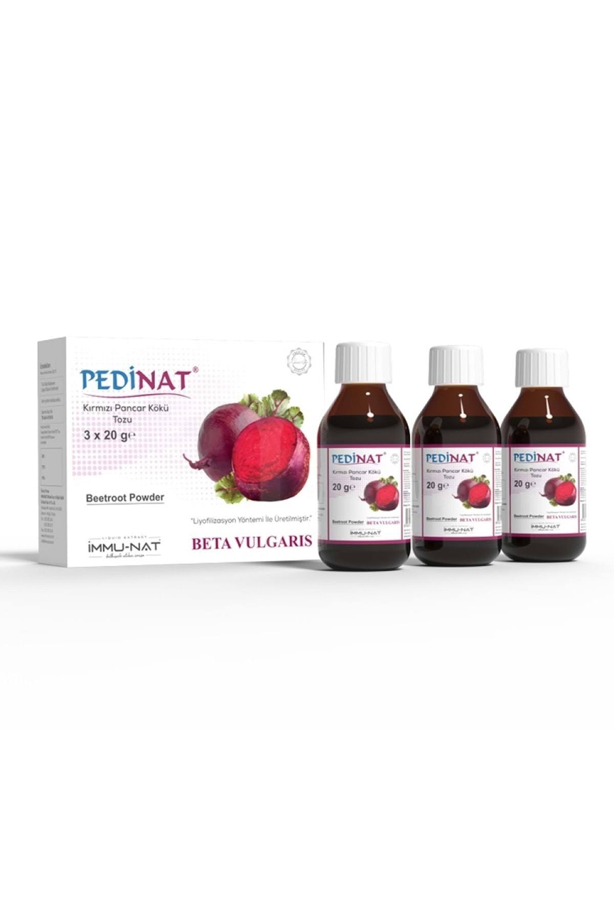 İmmuNat Pedinat Kırmızı Pancar Kökü Tozu 3 X 20 gr