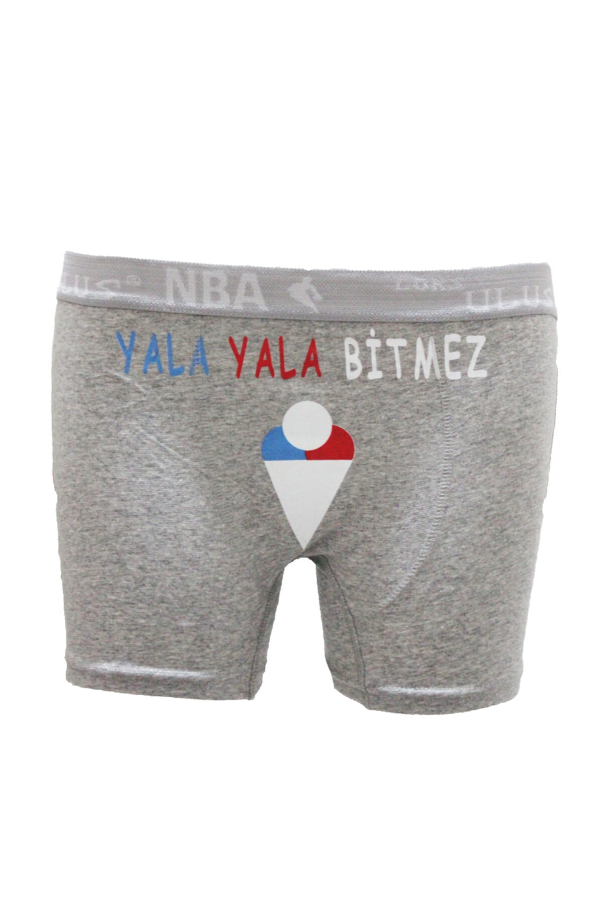 lelies Komik Baskılı Gri Erkek Boxerr