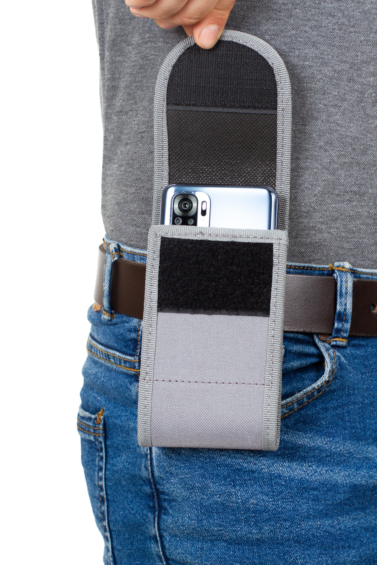 Newish Telefonluk Telefon Bölmeli Kemerlik Gri