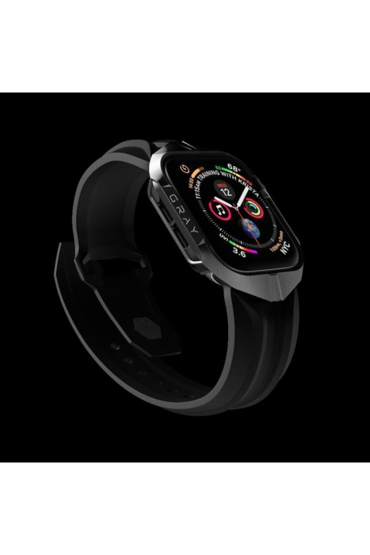 Teknoband Watch 44mm Uyumlu Gray Cyber Watch Korumu Kılıfı