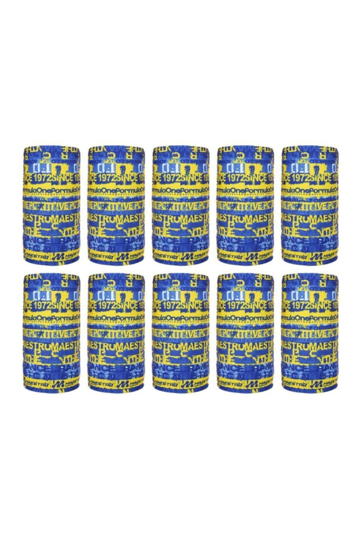 Knmaster Formula Buff Bandana Boyunluk Maske Saç Bandı 10'lu Paket