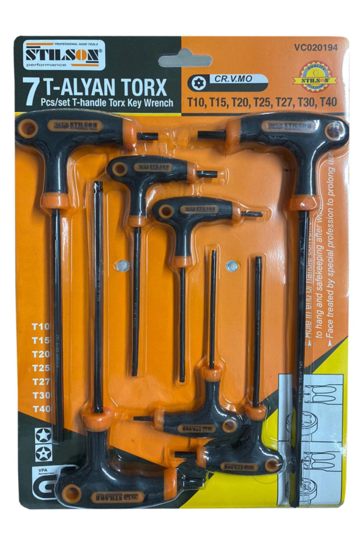Stilson 7 Parça T Alyan Torx
