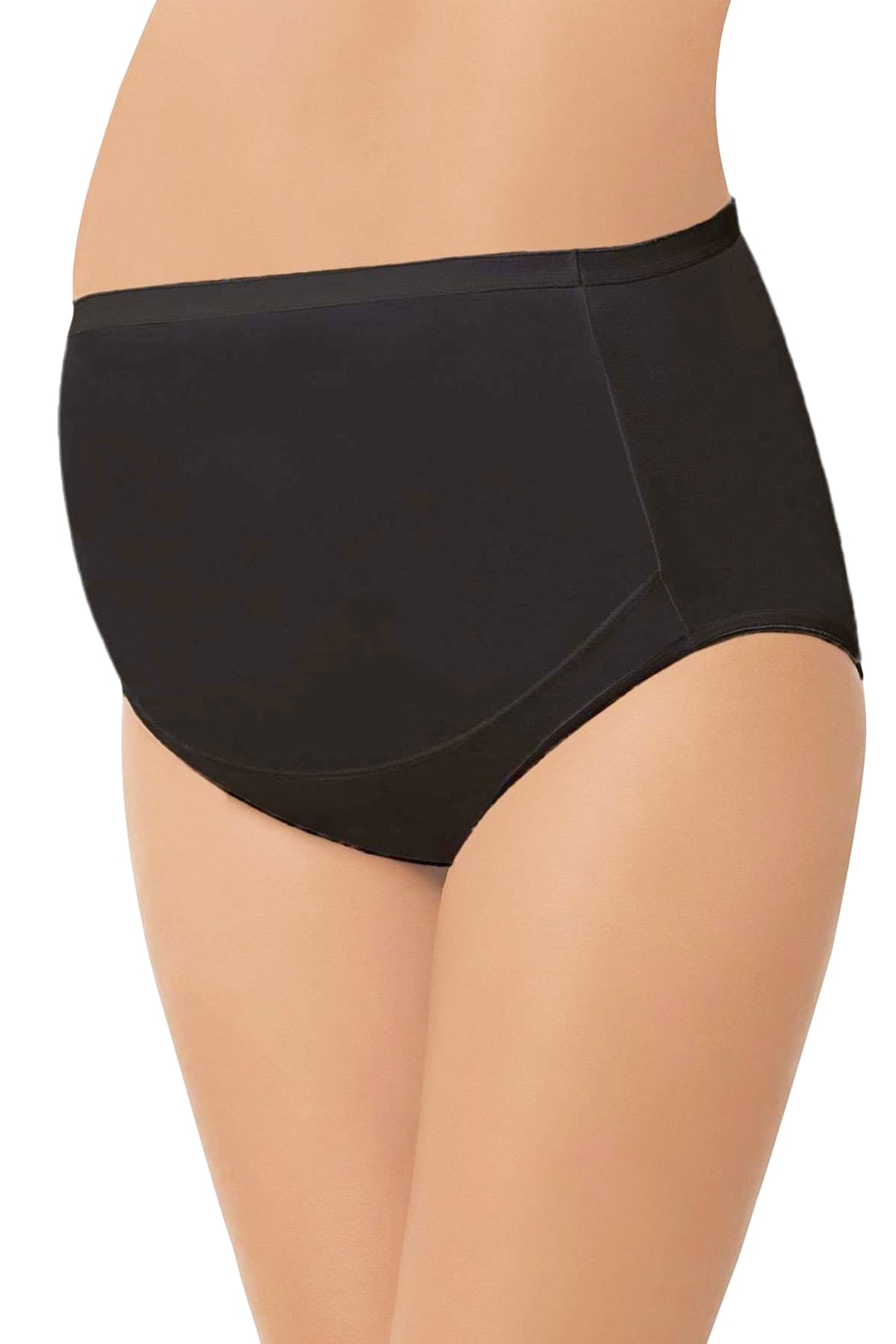 Lorelm Modal Hamile Külodu Siyah Renk Yüksek Bel Kadın Külot