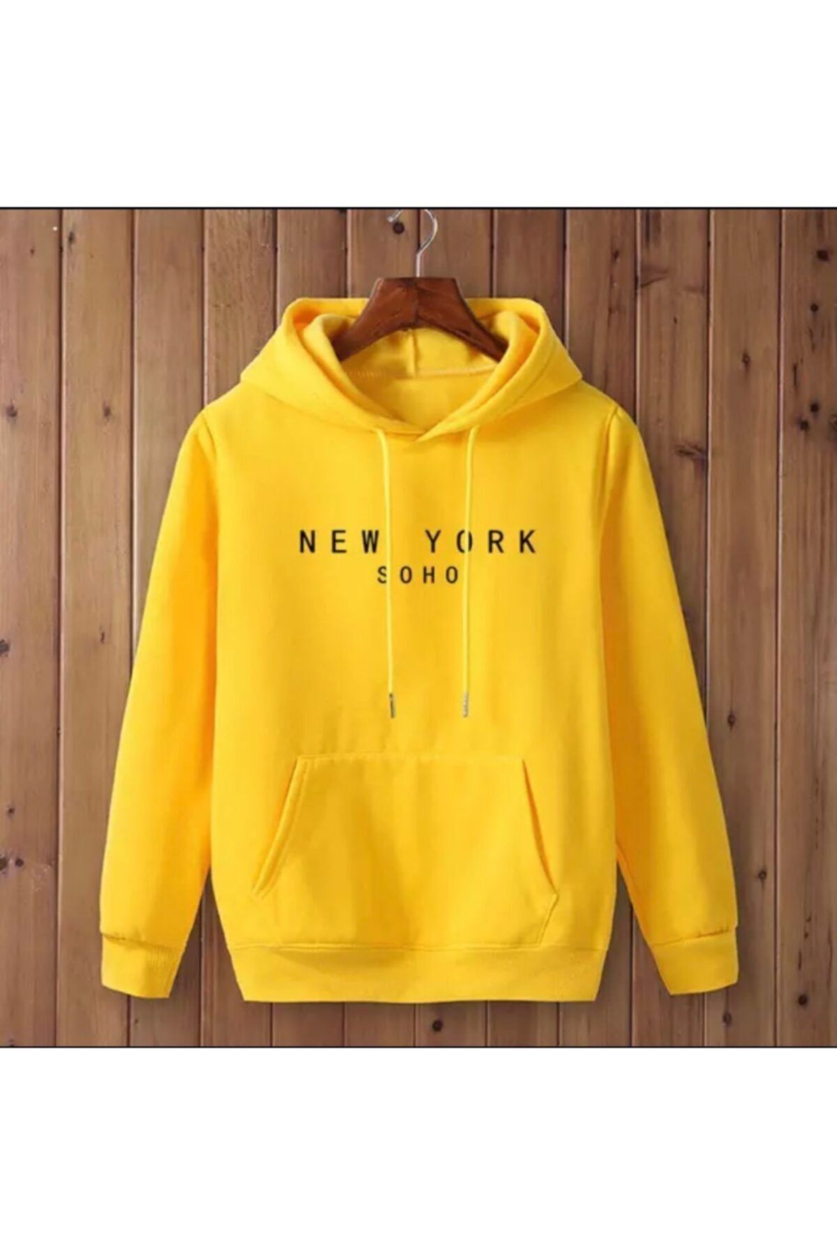 POLO BONETTA Kadın Baskılı Kapşonlu Içi Şardonlu Yumuşak Polar Üç Iplik Örme Kumaştan Sweatshirt