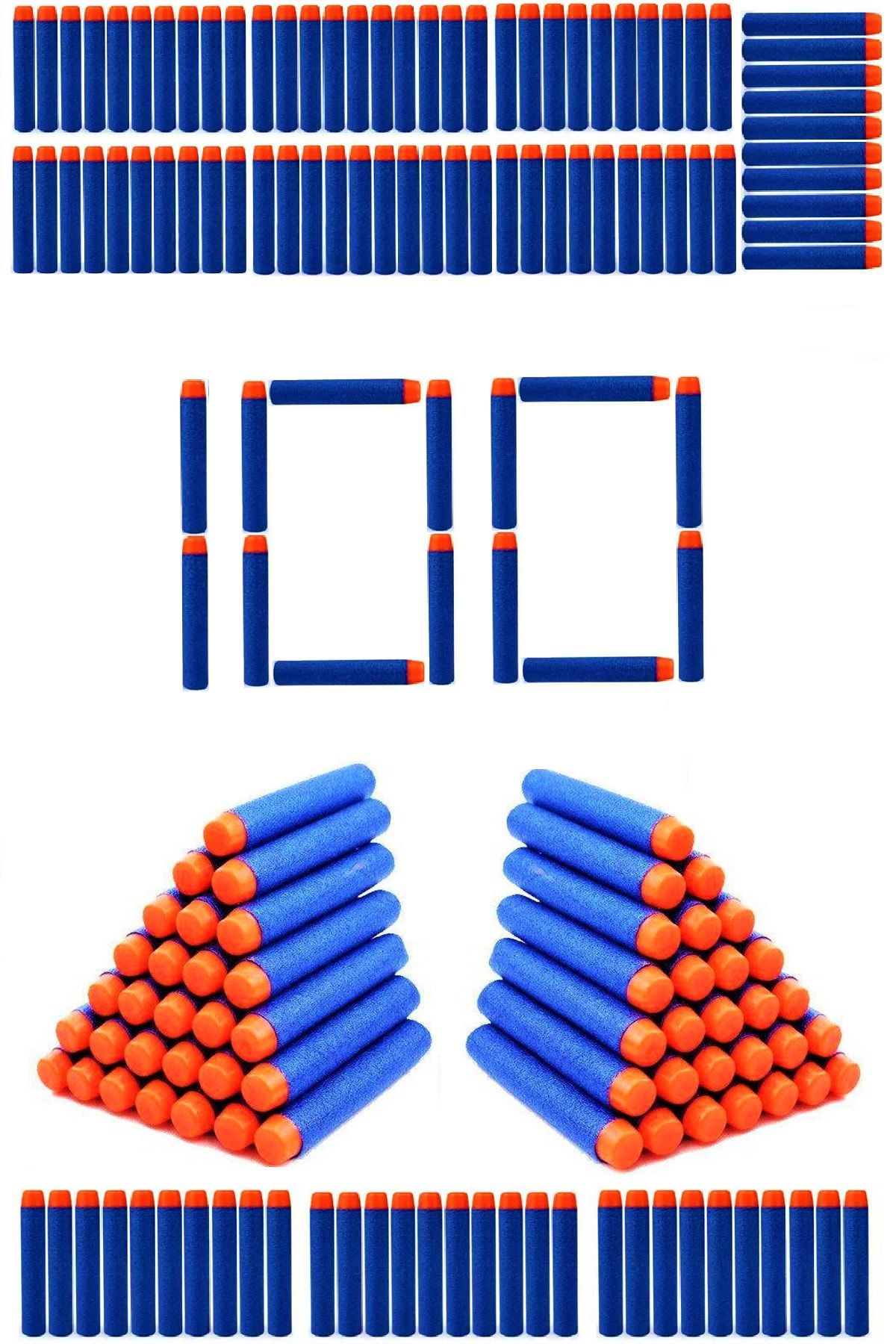 Toysberg Nerf Mermisi 100'lü Yedek Yumuşak Sünger Mermi Soft Bullet - 100 Adet
