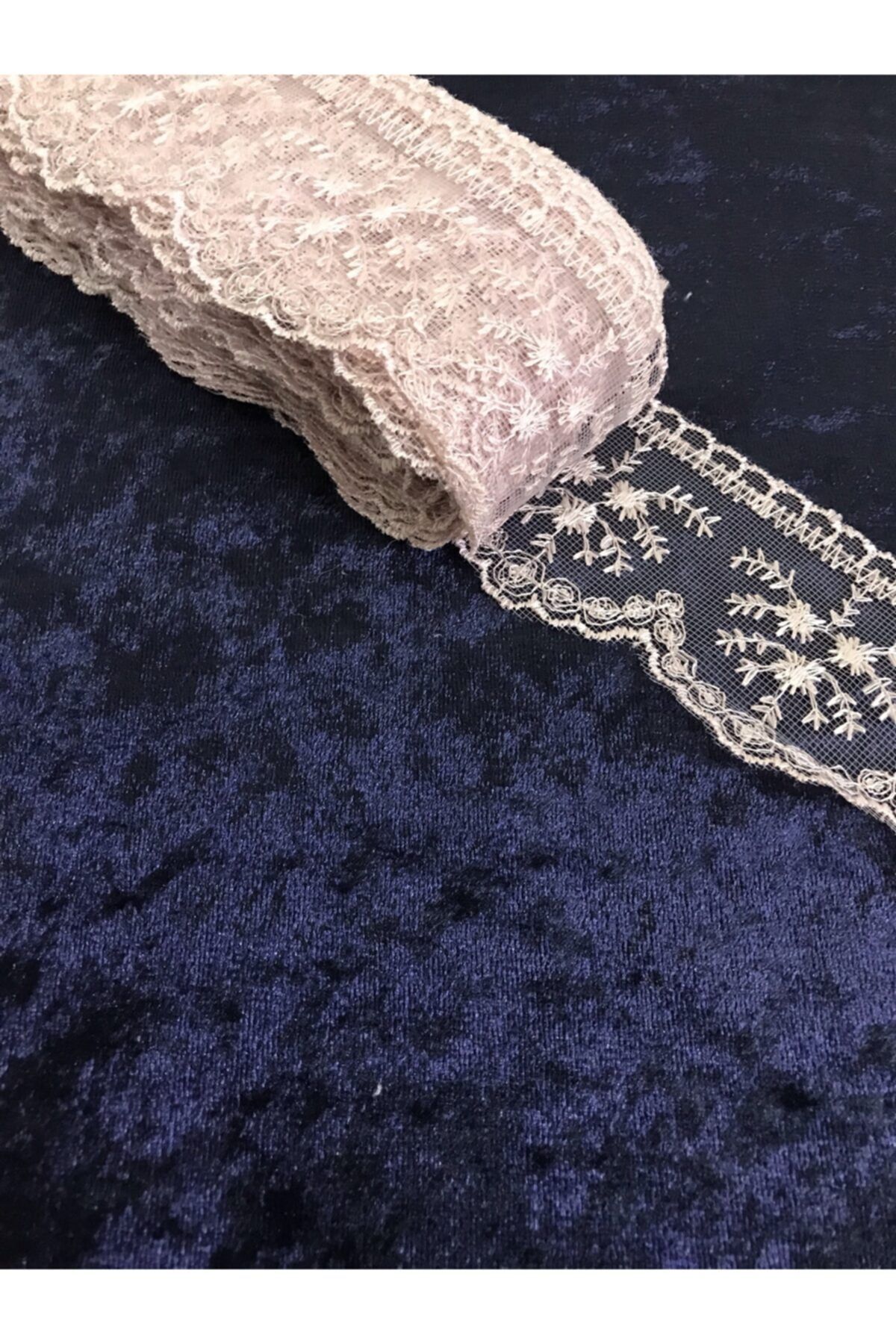 Lamazihome Pudra Fransız Güpür Fisto Güpür Dantel Fransız Danteli 13,80 Metre