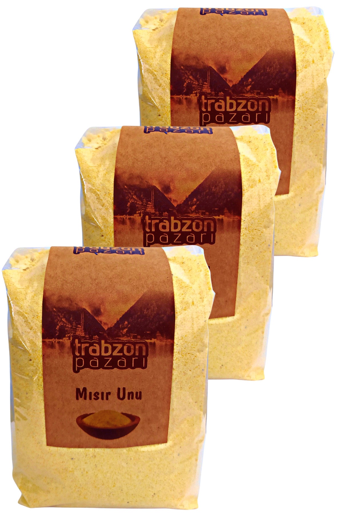 TRABZON PAZARI 3x900 gr Mısır Unu Taş Değirmende Öğütülmüş Yöresel