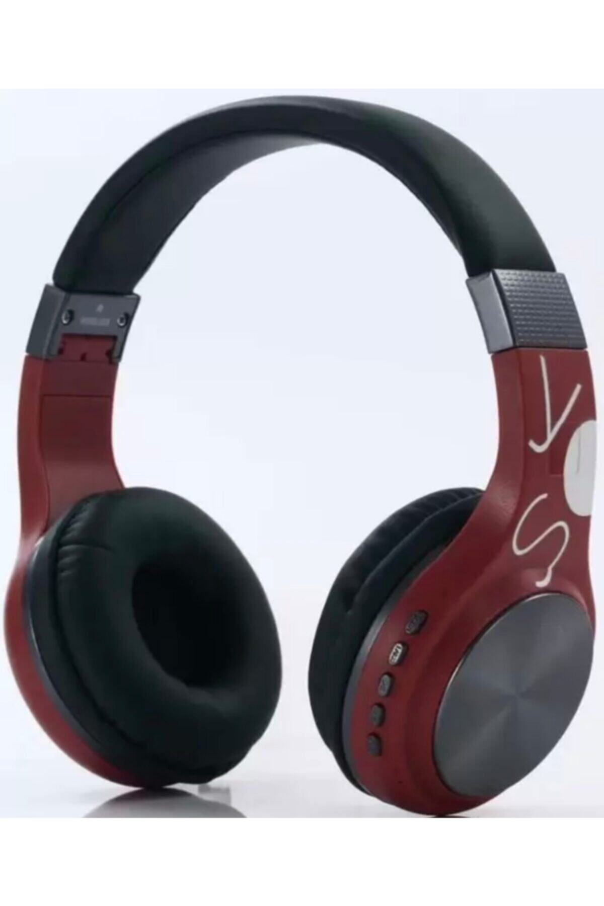 Tastech SY-BT1607 Bluetooth Kırmızı Kulaklık Kablosuz SD Kart Girişi Aux