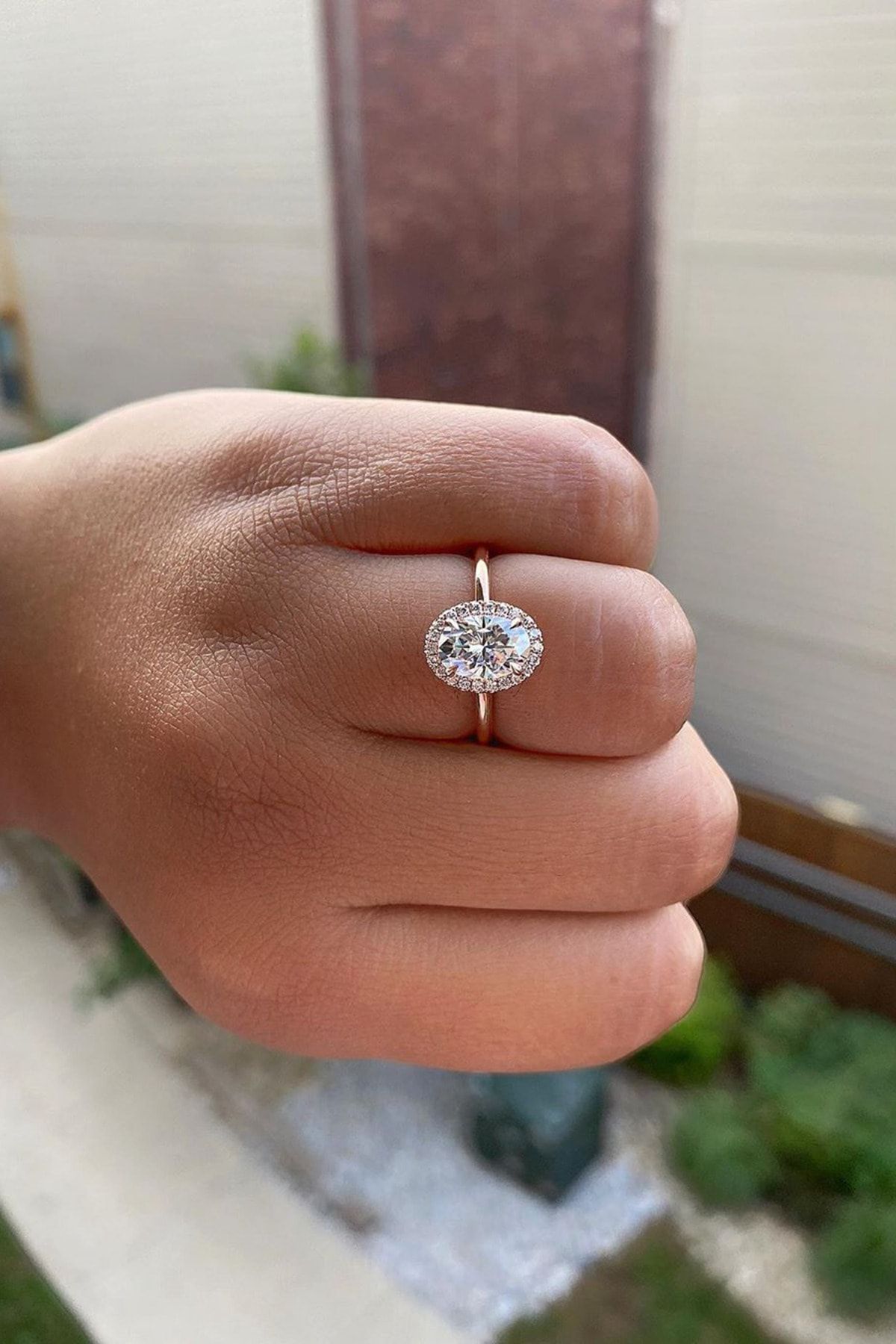 Crystal Diamond Zirconia Laboratuvar Pırlantası 2 Carat Oval Tektaş Yüzük