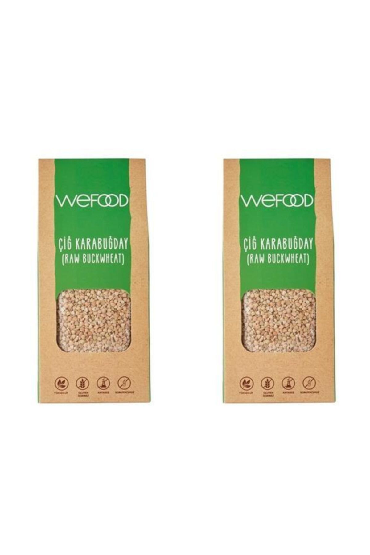 Wefood Glütensiz Çiğ Karabuğday Glütensiz Vegan Katkısız 500 Gr 2 Adet (greçka)