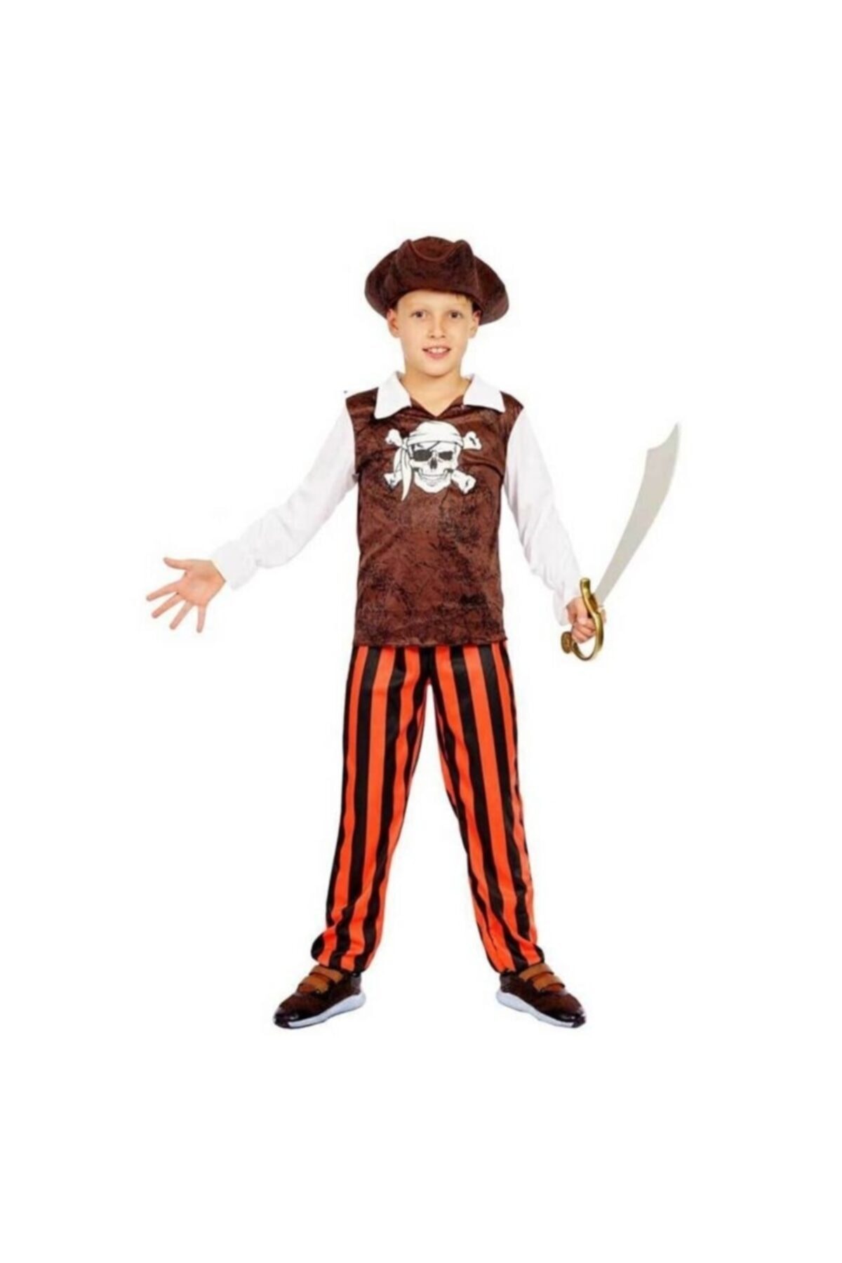 akids Sunman Şapkalı Erkek Korsan Kostümü (7-9 Yaş)