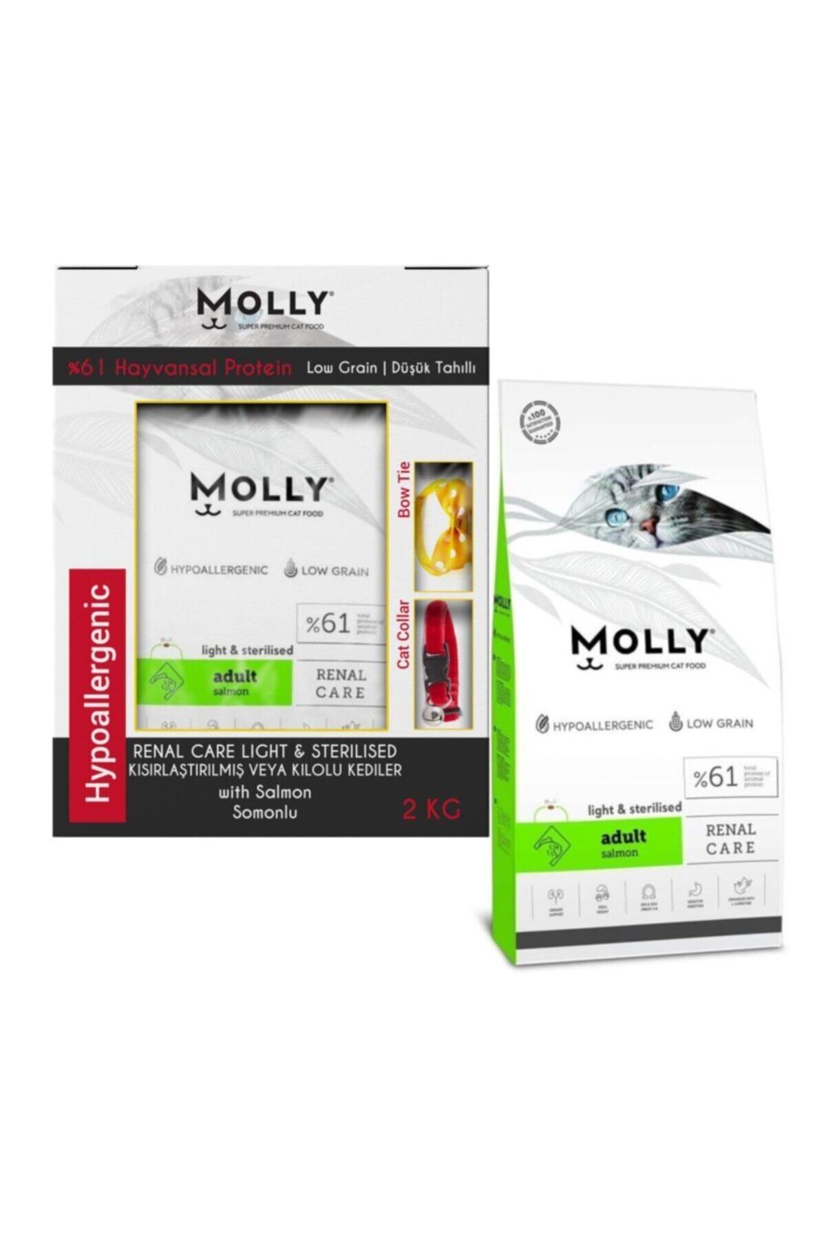 Molly Renal Care Light Sterilised Düşük Tahıllı Hipoalerjenik Somonlu Kedi Maması 2 kg