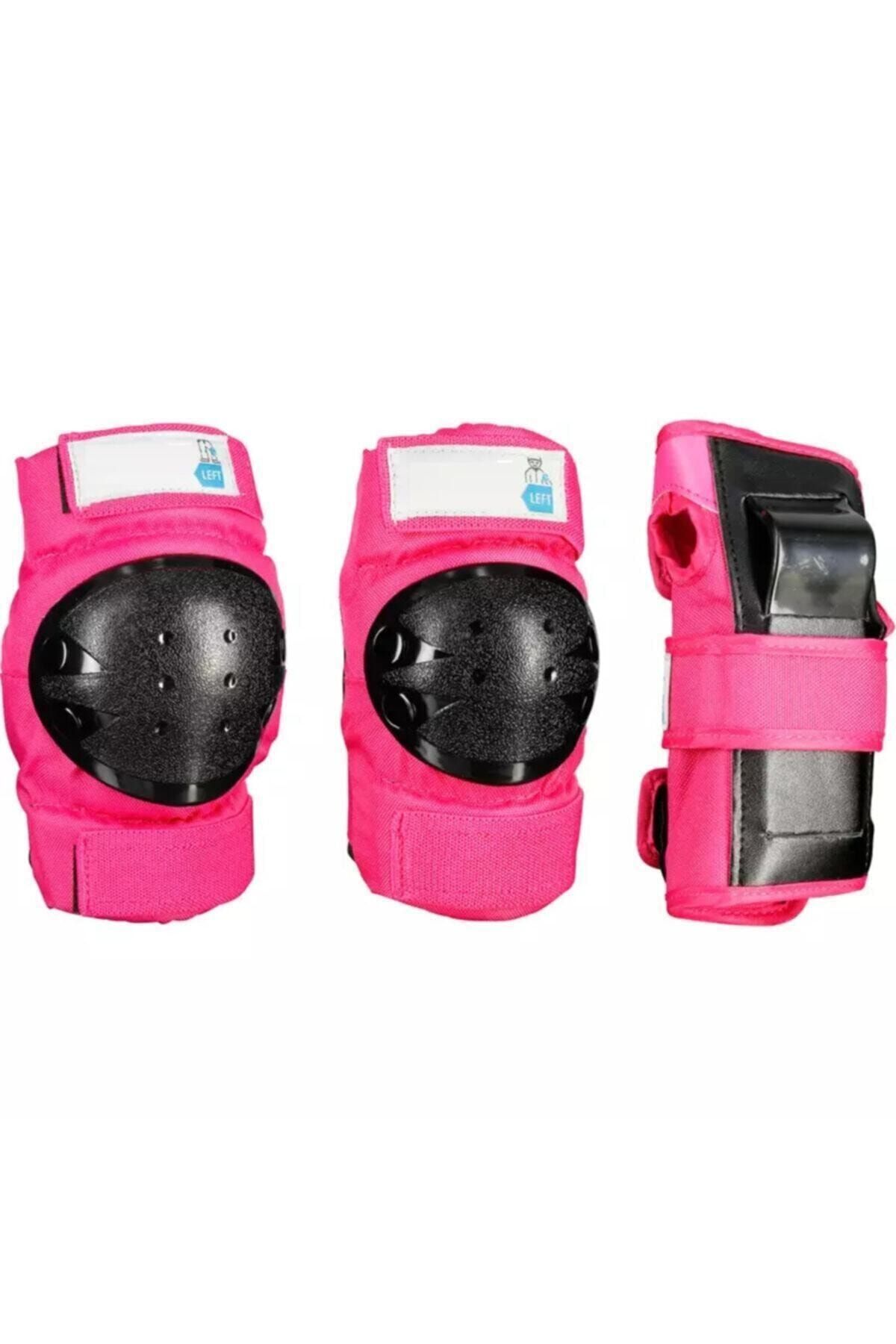 oxelo Cn Ticaret Çocuk Paten / Kaykay / Scooter Destek Seti Dizlik & Dirseklik & Bileklik - 3'lü Pembe Xxs