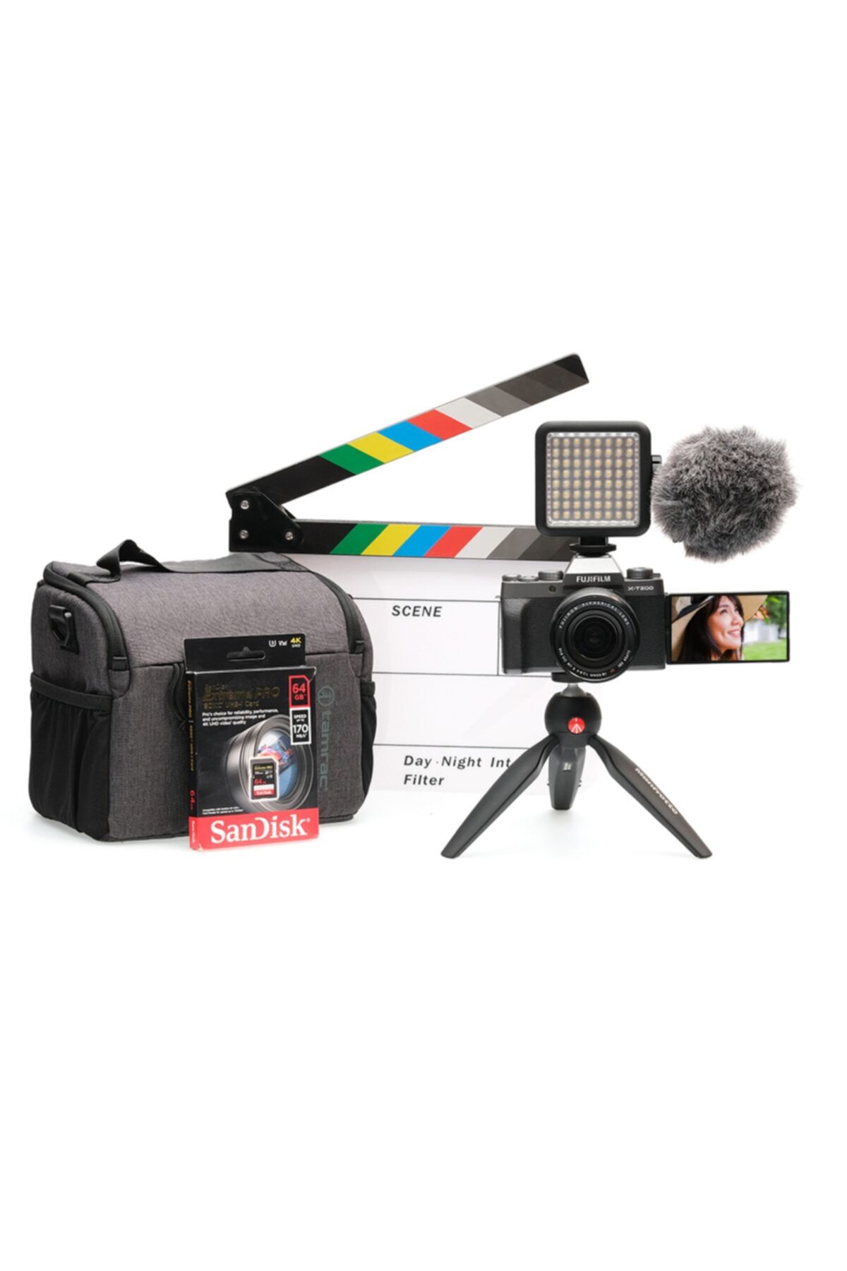 Fujifilm X-t200 Koyu Gümüş Xf18-55mm Vlogger Hazır Kit