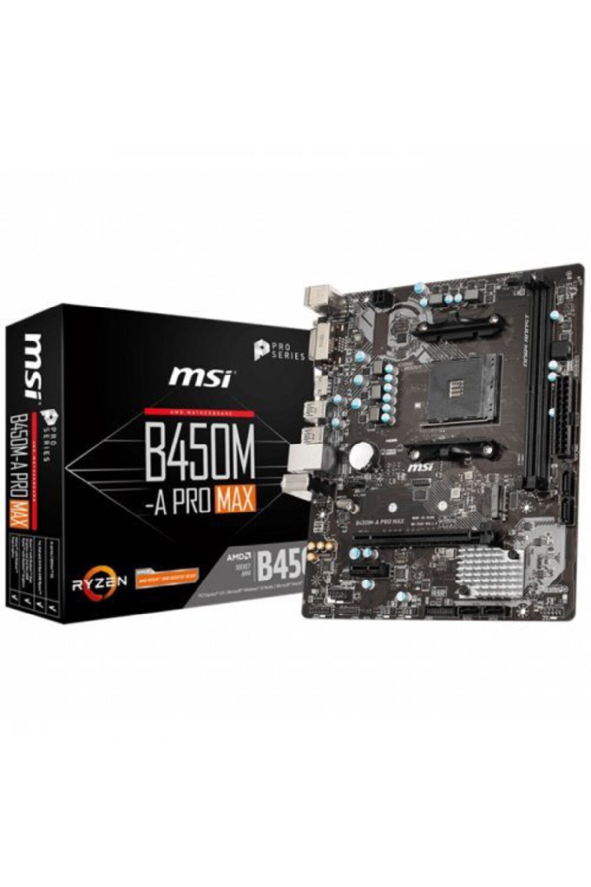 MSI B450-a Pro Max Ddr4 M.2 D-sub Hdmı Dvı Usb3,2 Am4