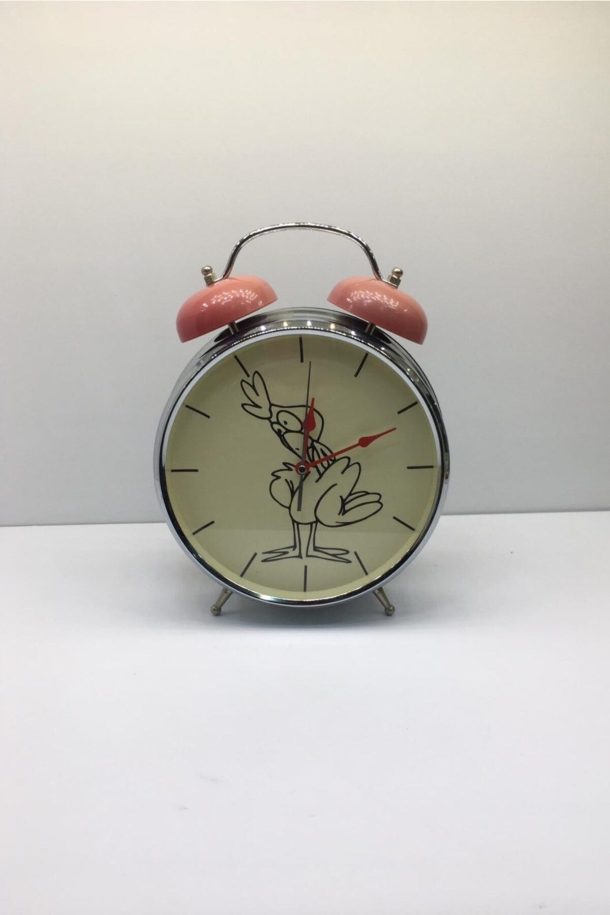 Otantik Dekoratif Alarmlı - Çanlı Çalar Saat Ev Ofis Aksesuar Nostaljik Masa Saati 30x22x8 Cm