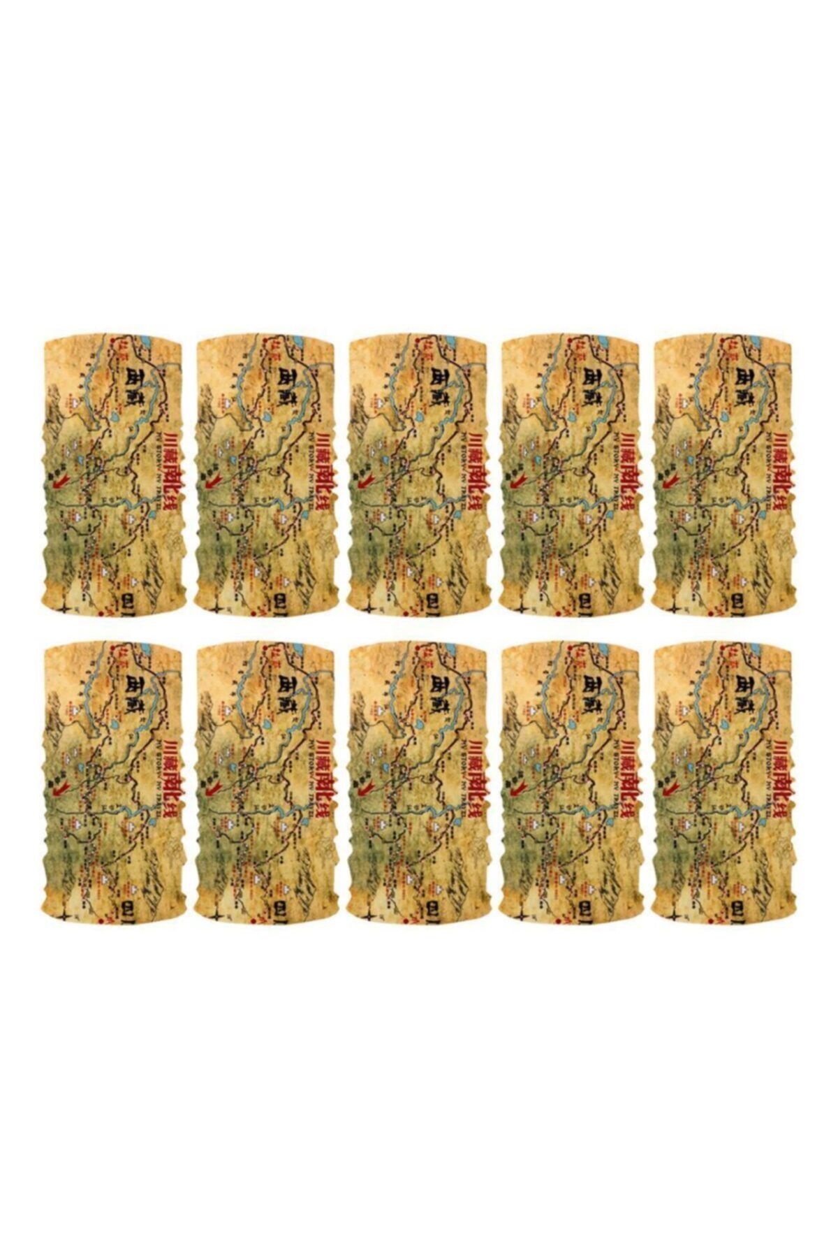 Knmaster Silk Road Buff Bandana Boyunluk Maske Saç Bandı 10'lu Paket