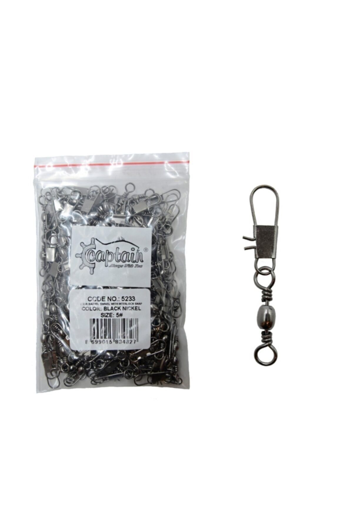 CAPTAIN Kilitli Klips 5233 144 Lü Black Nıckel Sıze: 5