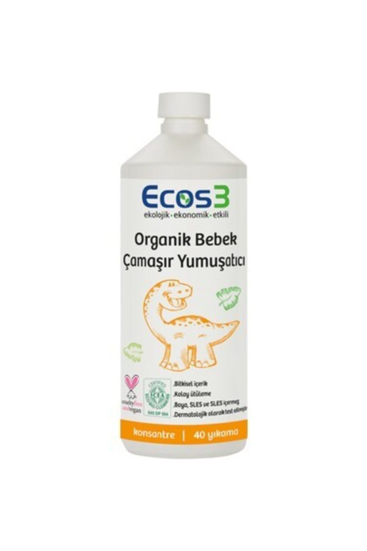 Ecos3 - Organik Bebek Çamaşır Yumuşatıcı 1000ml