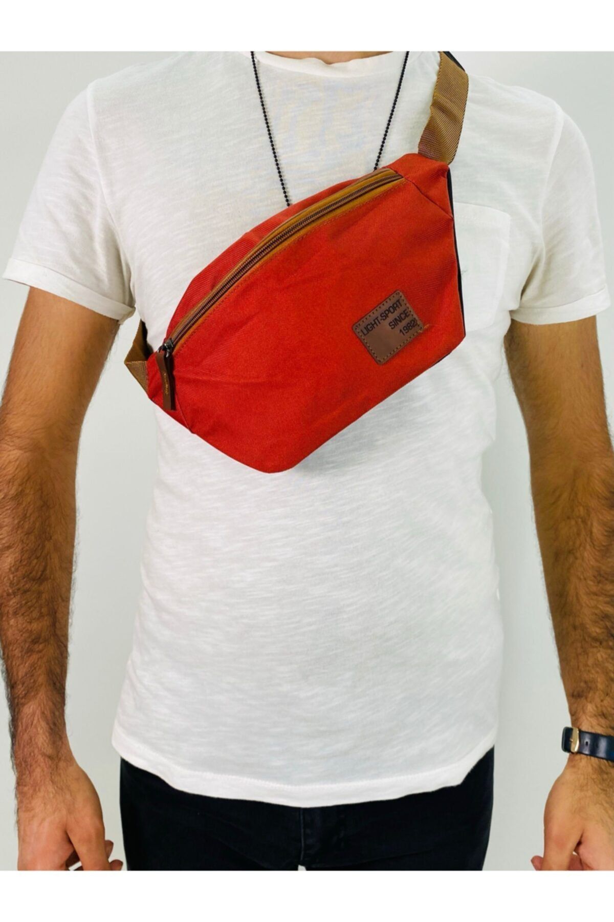 GRİLAND Unisex Kiremit Rengi Çapraz Askılı Omuz Ve Bel Çantası