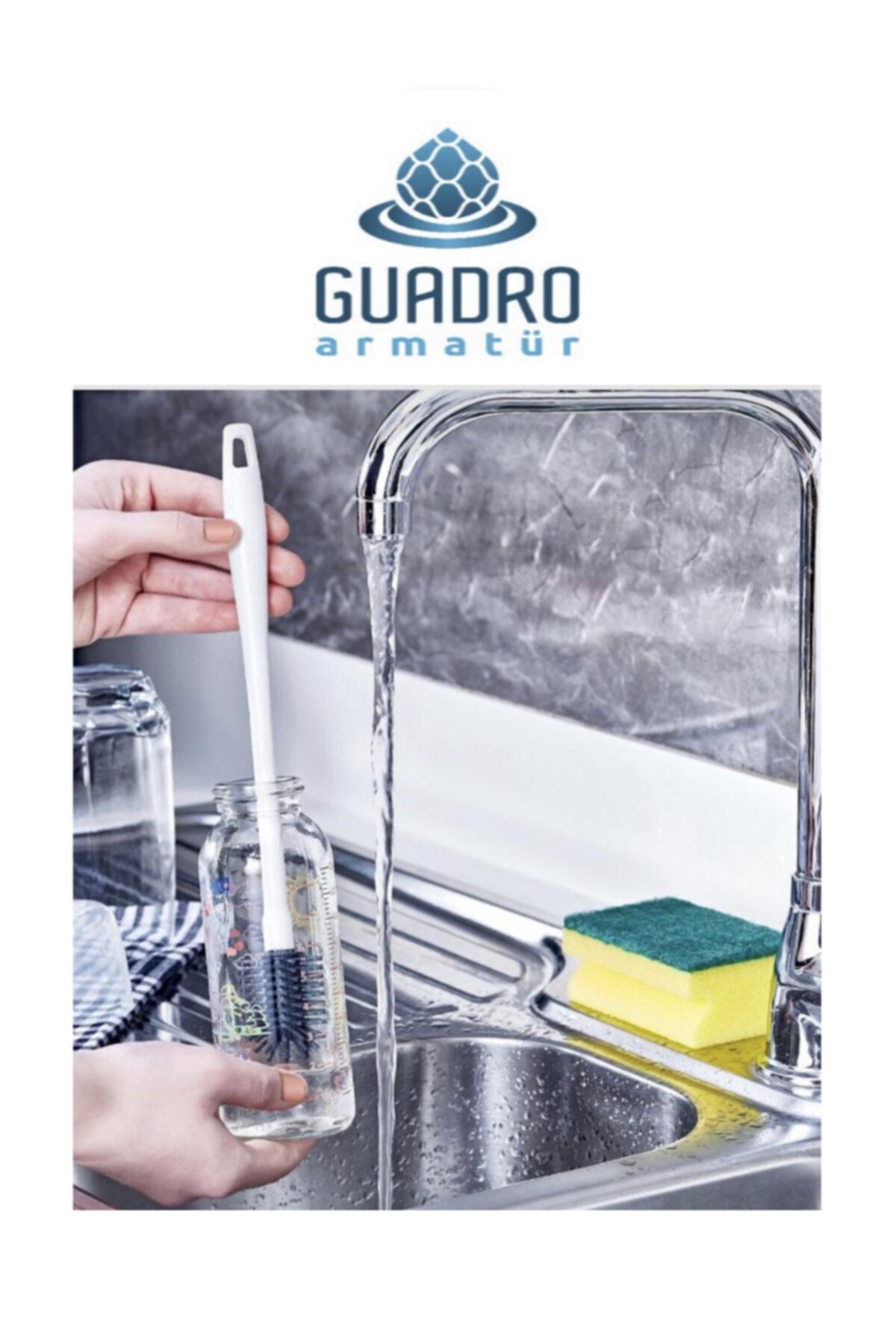 Guadro Armatür Silikon Biberon Temizleme Fırçası