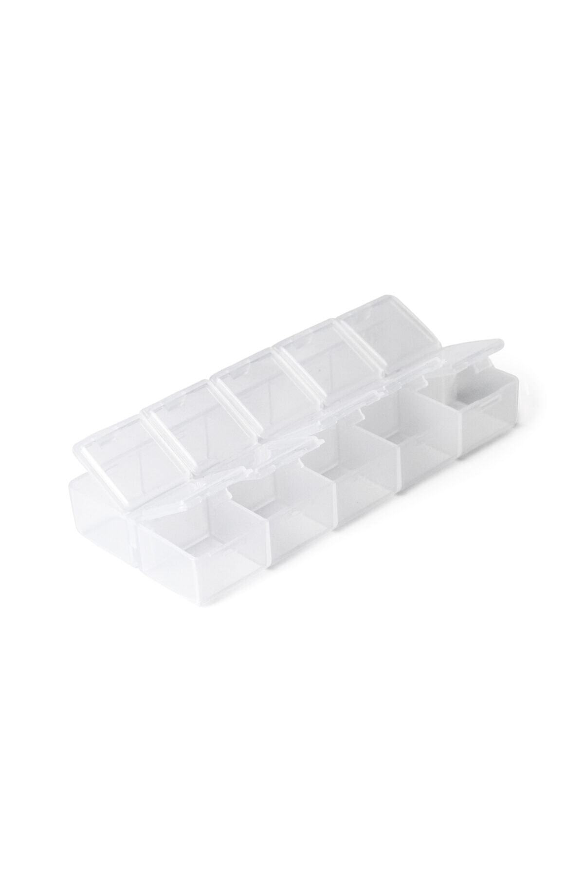 Prestij Boncuk Aren 10 Bölmeli Miyuki Boncuk Ve Hobi Kutusu Küçük Boy 13*5,5 Cm