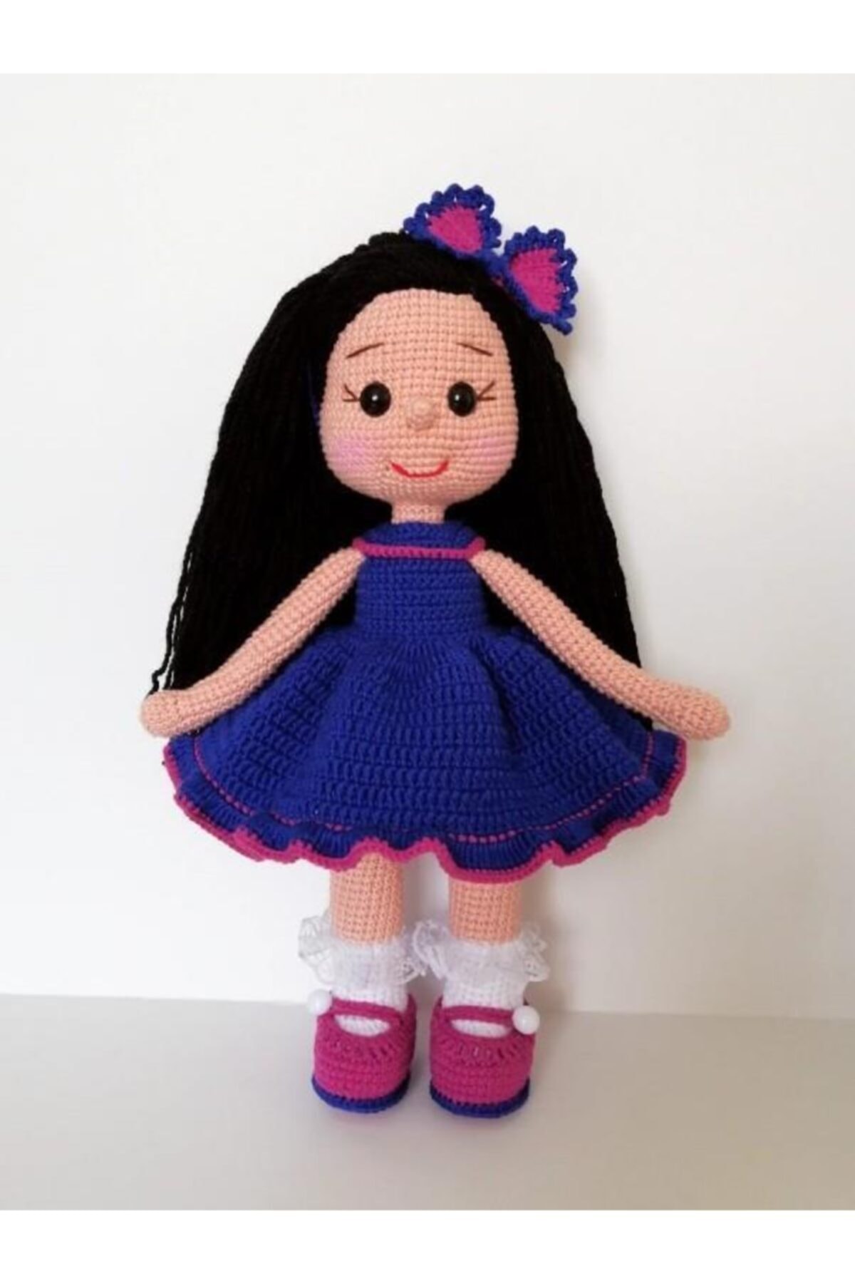 OYUNCAKPARK Saks Mavisi Fatoş Bebek Amigurumi Organik Oyuncak
