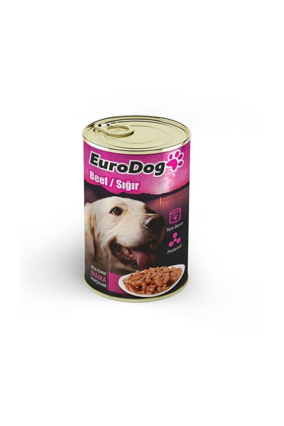 Eurodog Biftekli Yetişkin Köpek Konservesi 415 Gr