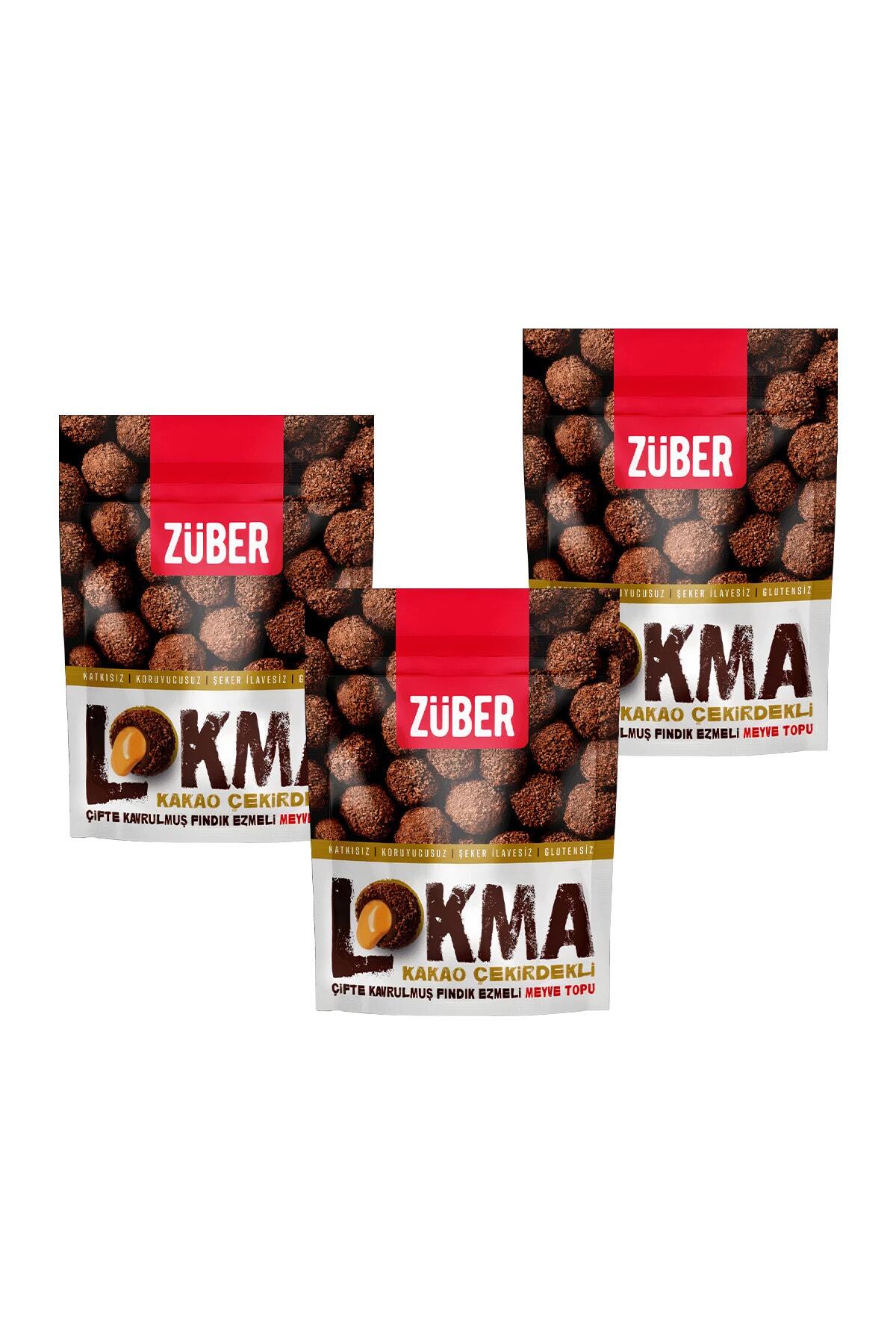 Züber Kakao Çekirdekli Lokma - 3 Adet (KATKISIZ,GLUTENSİZ, LOKMA)