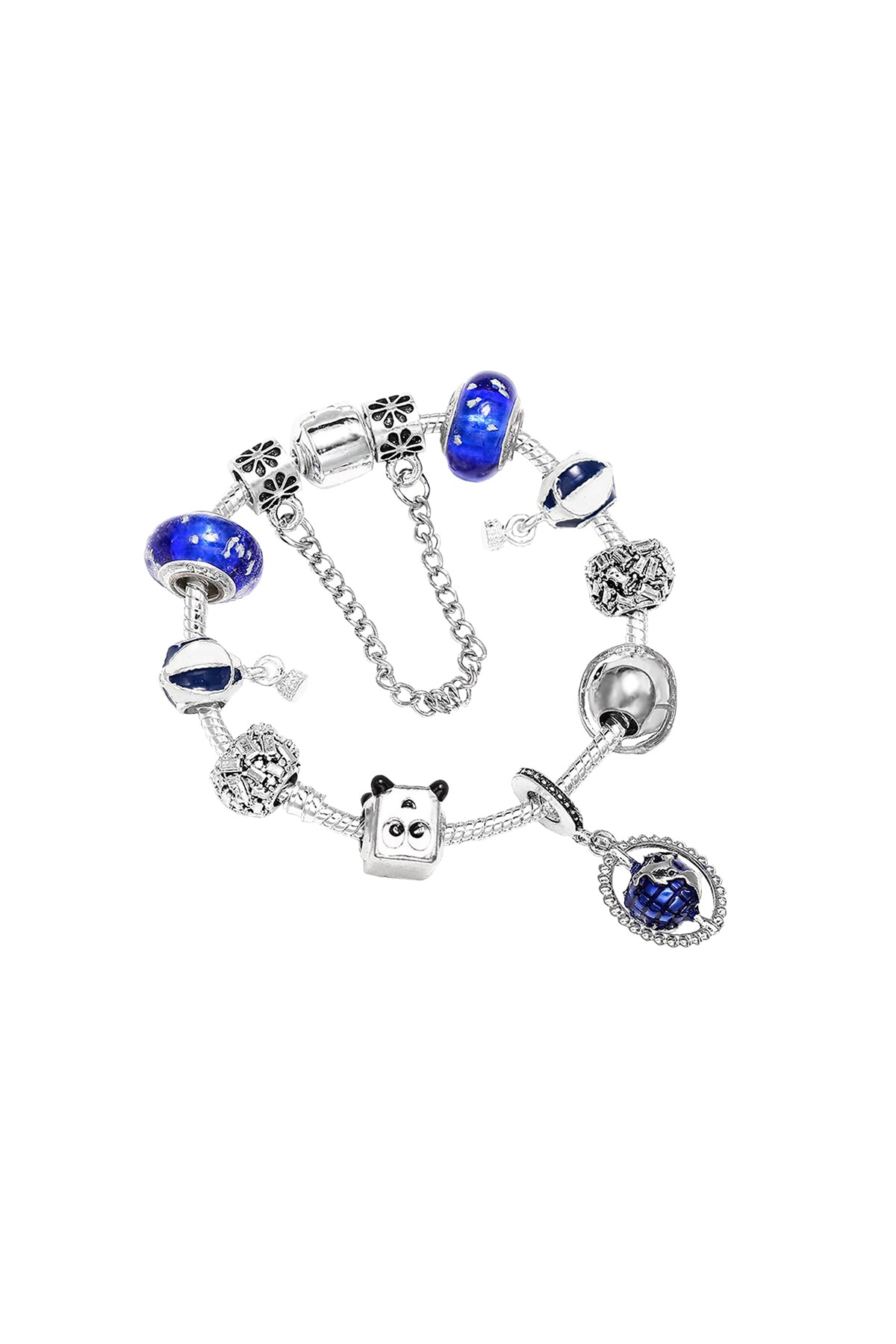 Dumledo Gümüş Dünya Turu Charm Bileklik