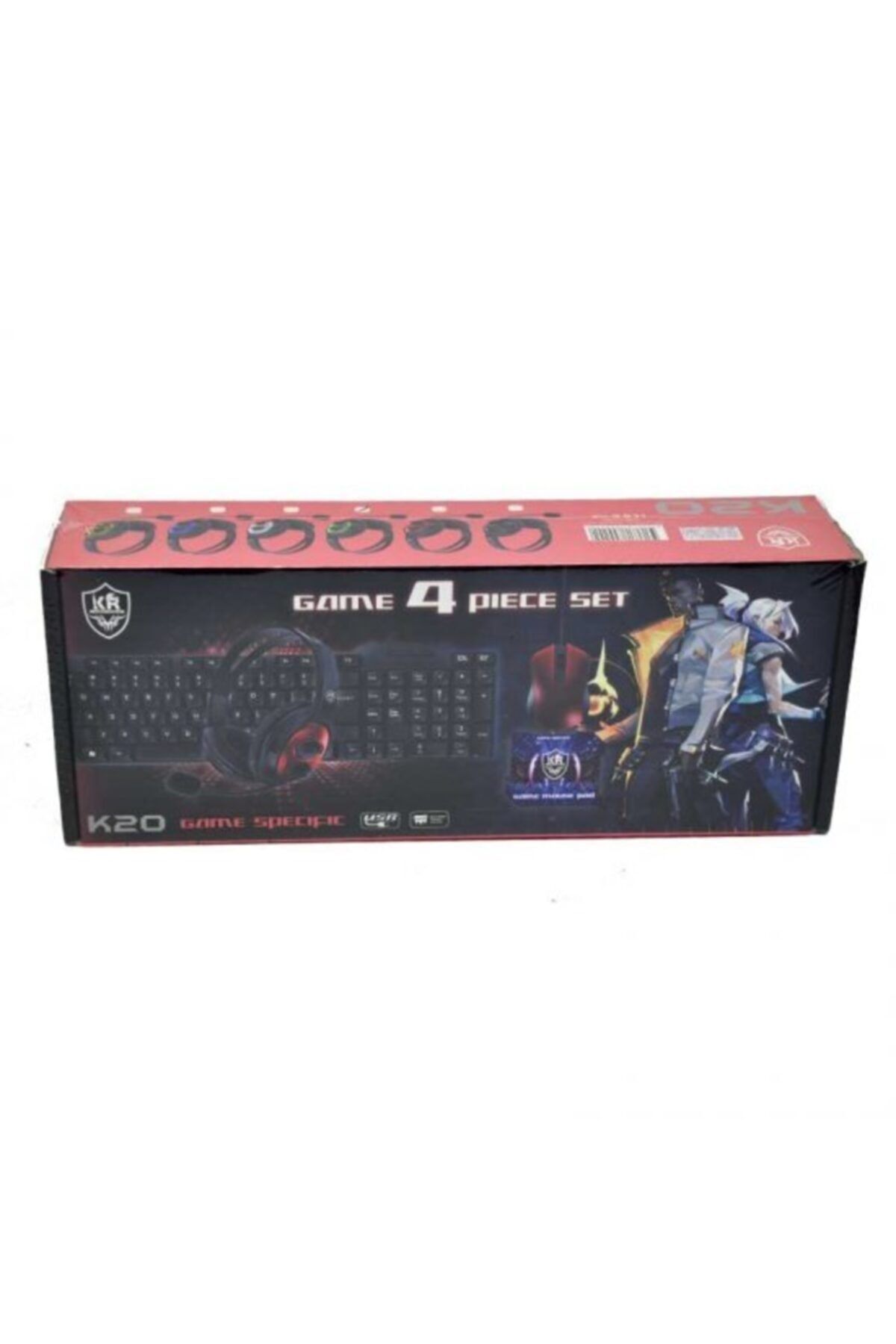 KR GAME Klavye Mouse Kulaklık Mousepad Set