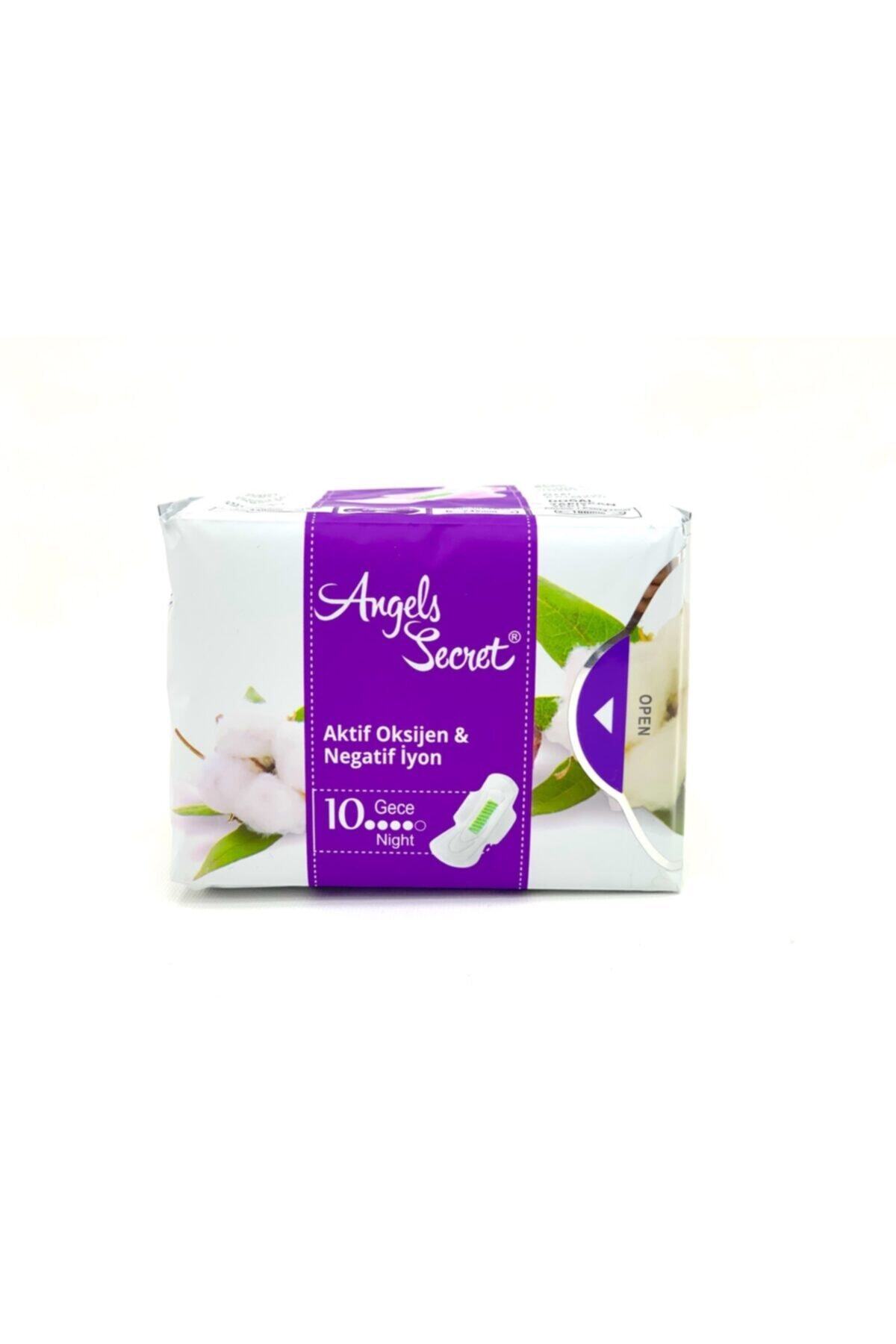 Angels Secret Kadın Pamuk Hijyenik Pedi Gece ( 10yaprak )
