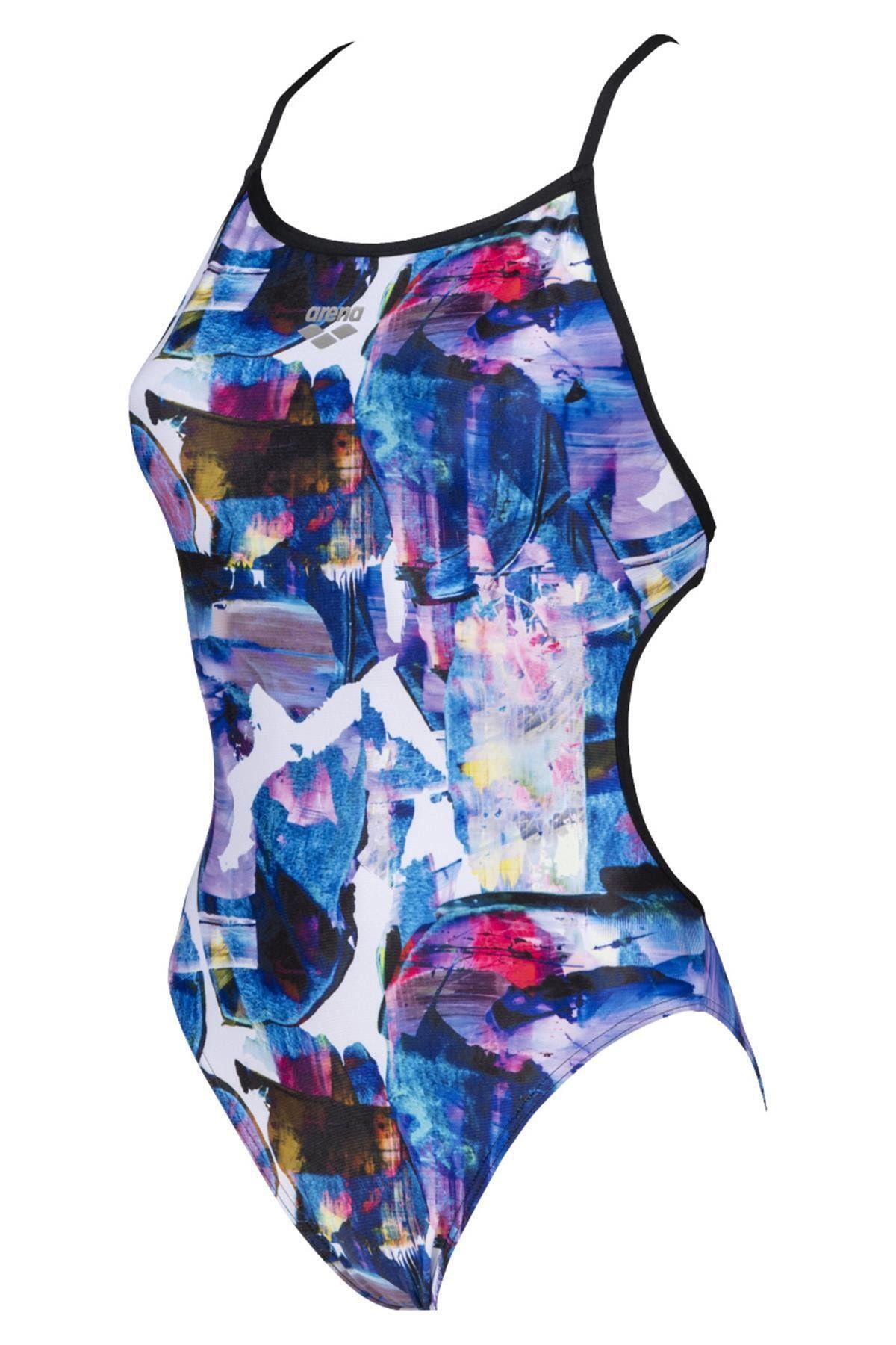 ARENA W Paınterly Lace Back One Piece Kadın Mayosu