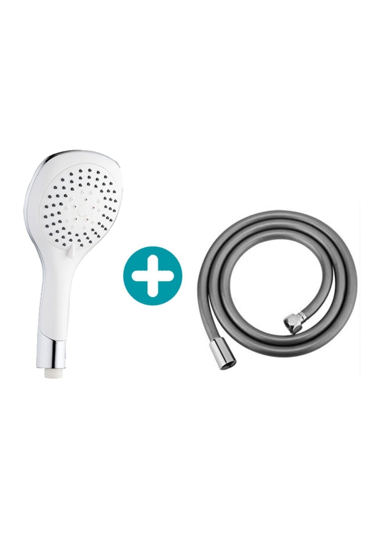 Tema Banyo Bianco El Duş Başlığı+vera Banyo Duş Hortumu Pvc Kopmaz