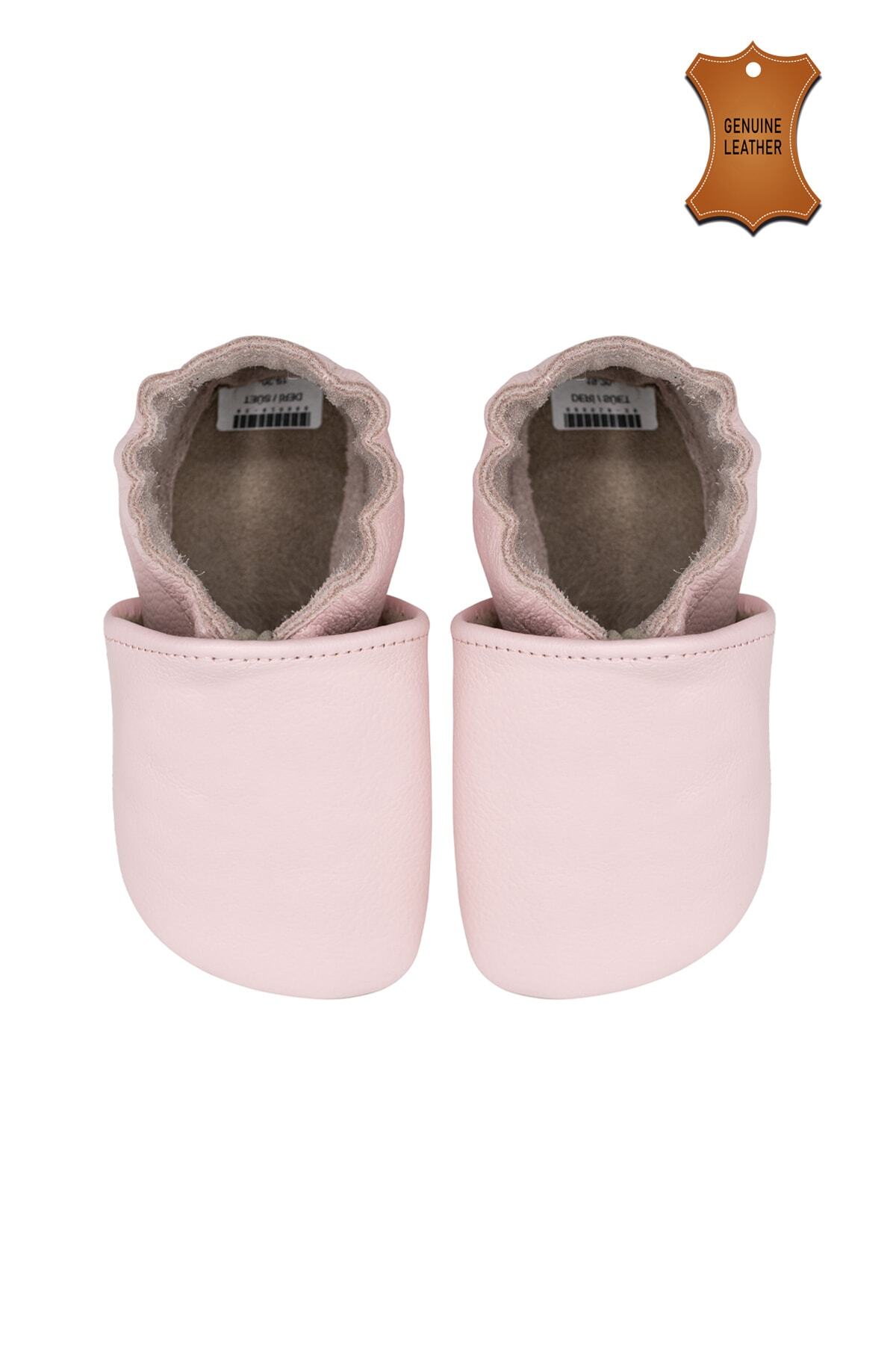 MODAPATİK Kız Bebek Pembe Hakiki Deri Patik