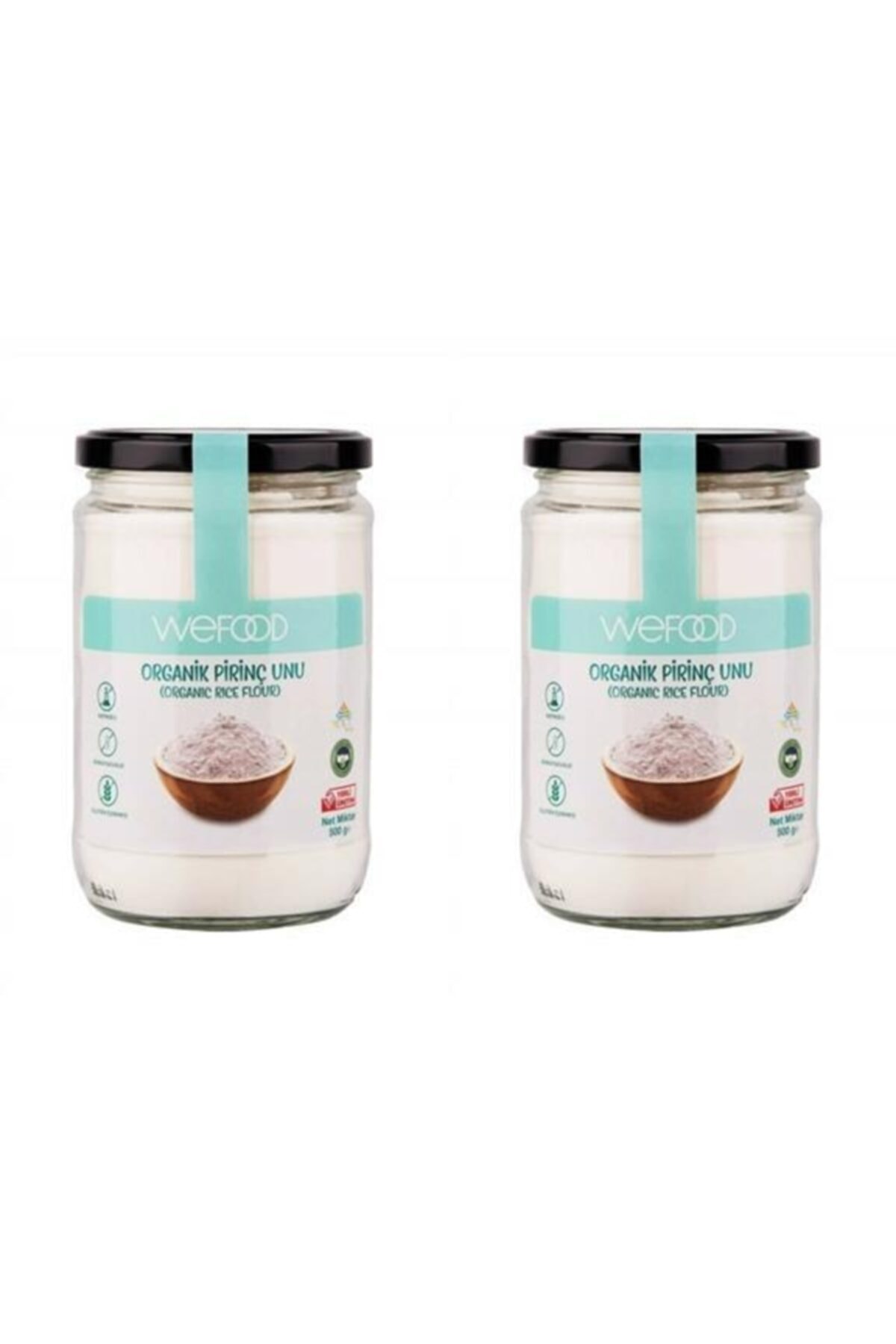 Wefood Organik Glütensiz Vegan Katkısız Pirinç Unu 500 Gr 2 Adet