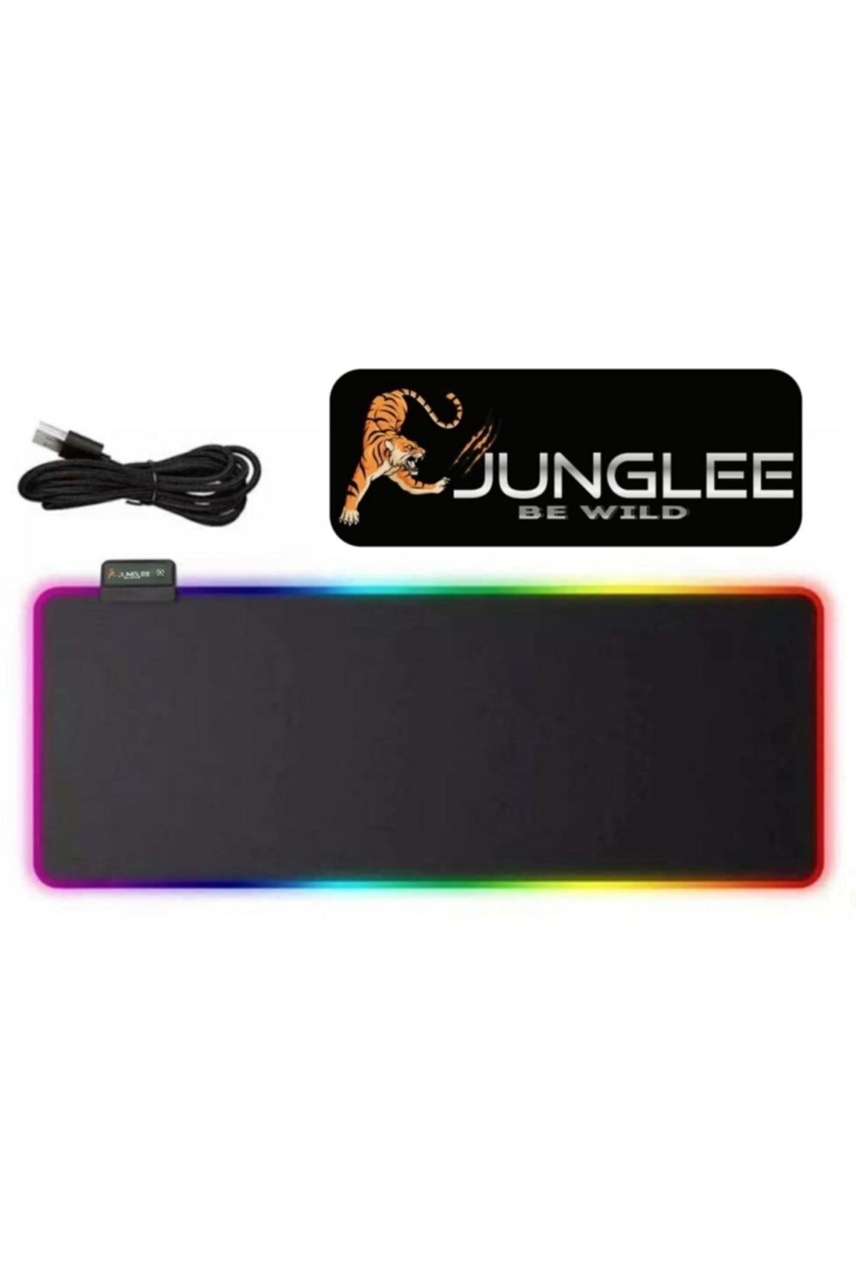 JUNGLEE Rgb Led Işıklı Gaming Mousepad Xl 80cm X 30 Cm Büyük Boy Oyuncu Mouse Pad