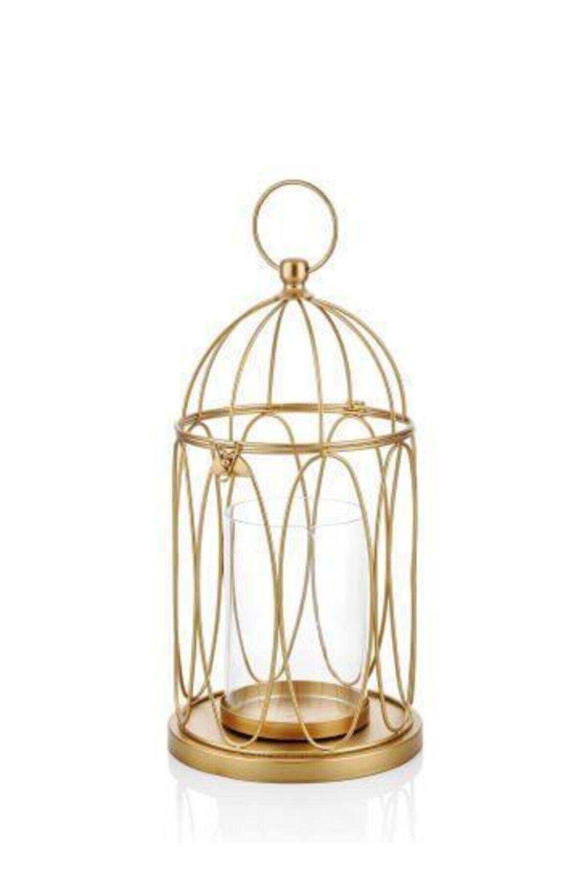 The Mia Tealight Mumluk Metal Gold 13x24 Cm